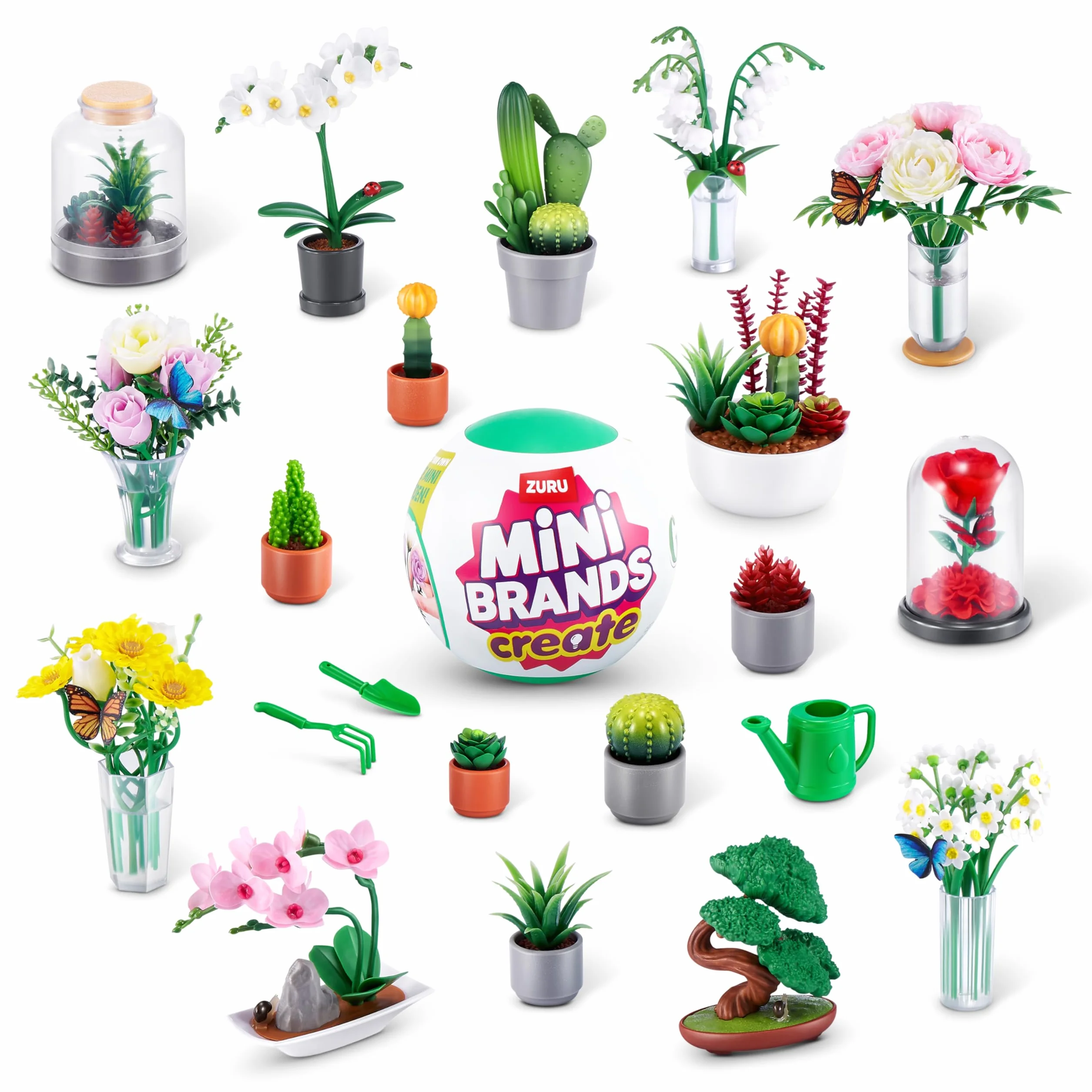 Mini Brands Kapsuła niespodzianka Create Garden od ZURU z minis do kolekcjonowania ogrodnictwa, (1 kapsułka)