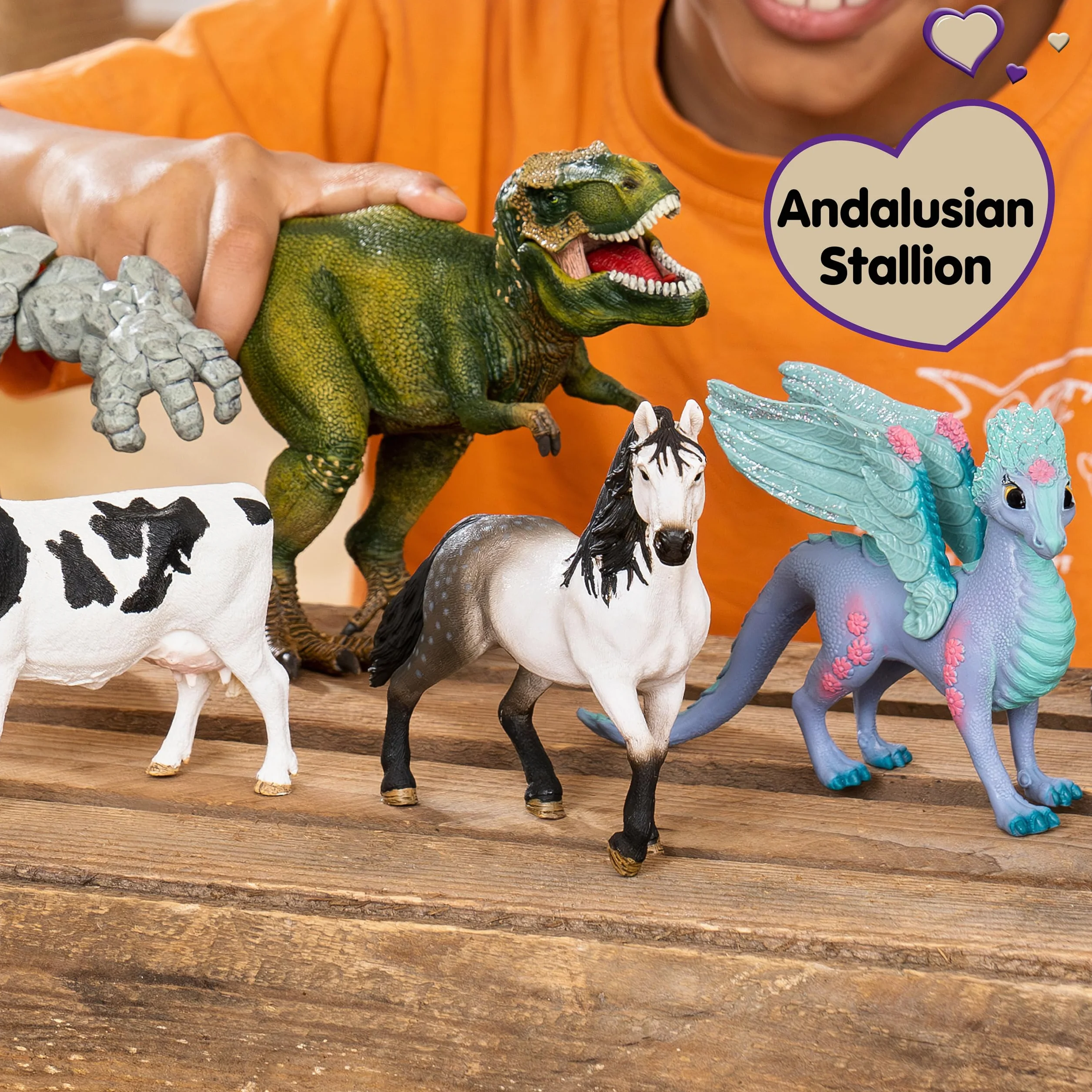 schleich HORSE CLUB | Ogier andaluzyjski 13821 | realistyczny koń schleich | idealny prezent dla dziewczynek i chłopców | zabawka z koniem schleich dla dzieci od 5 lat | 14 x 4 x 11 cm