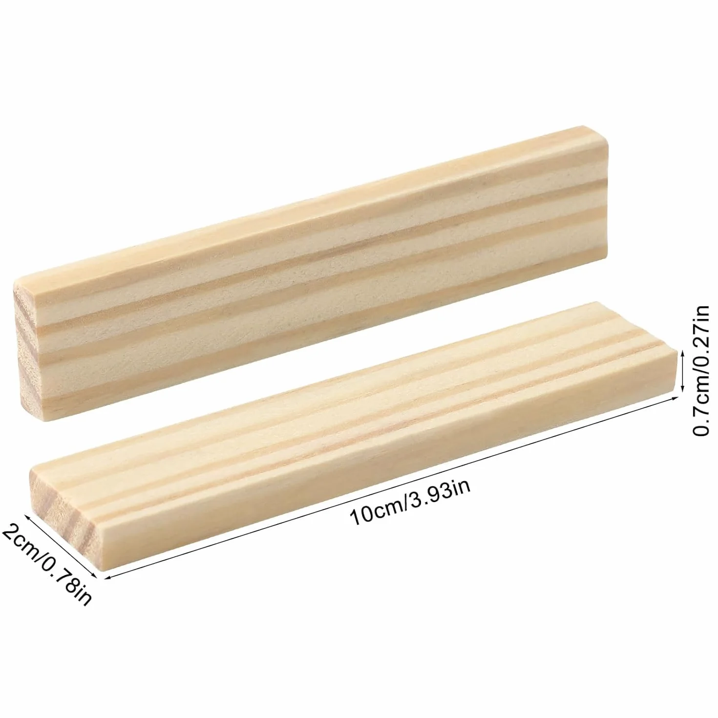100 sztuk drewnianych klocków do majsterkowania, 100 x 20 x 7 mm, klocki drewniane, do projektów DIY, do projektów i dekoracji