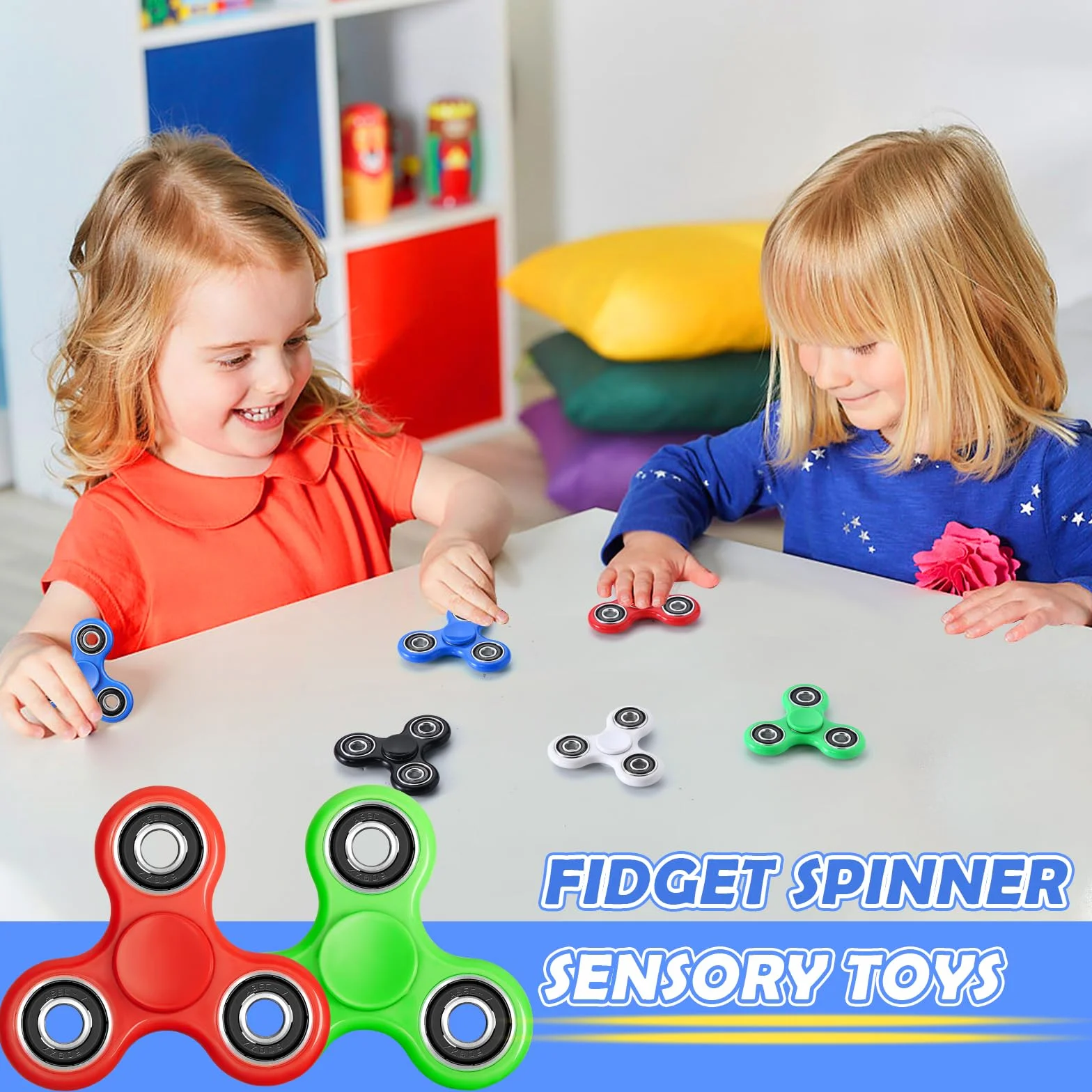 SCIONE Fidget Spinners 5-pak dla dzieci i dorosłych - sensoryczne i antystresowe zabawki Fidget dla dzieci i dorosłych z lękiem, idealne do wypełniania torebek imprezowych, nagrody do gry w