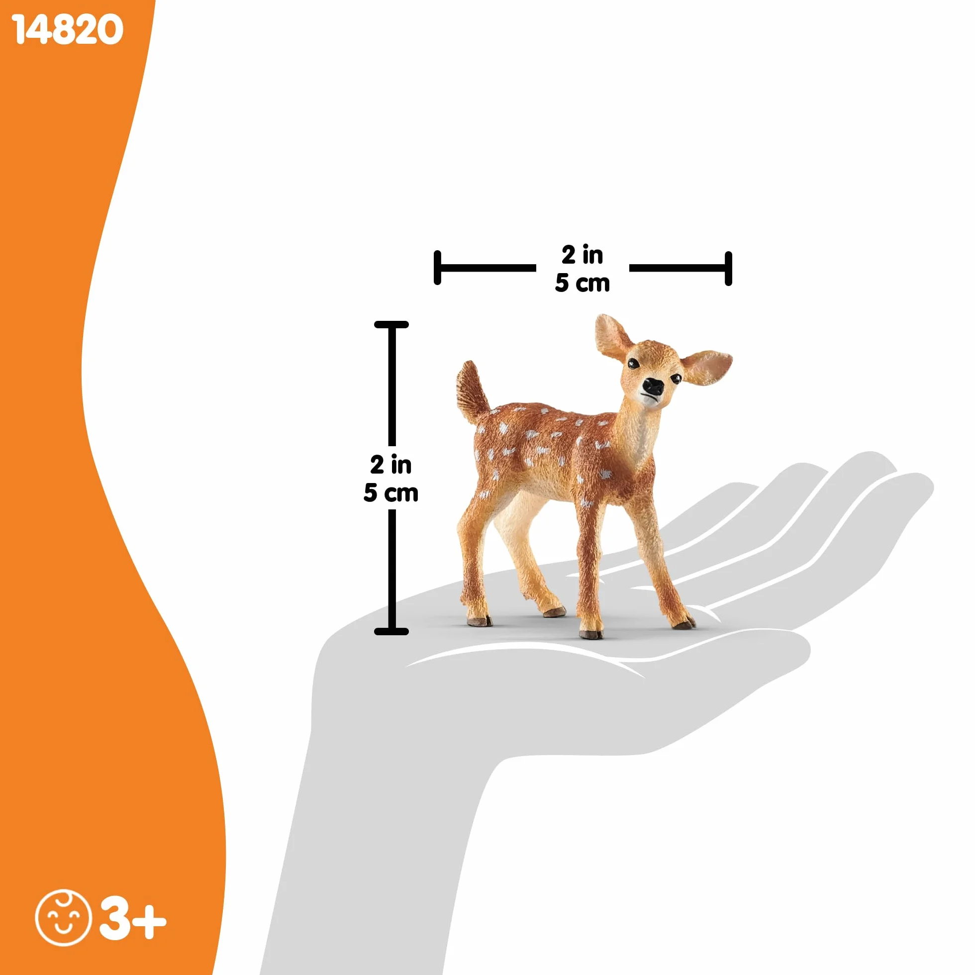 schleich WILD LIFE | Jelonek wirginijski 14820 | realistyczna figurka zwierzęcia | zabawka zoo i prezent dla dziewczynek i chłopców | figurka kolekcjonerska | od 3 lat | 5 x 2 x 5 cm