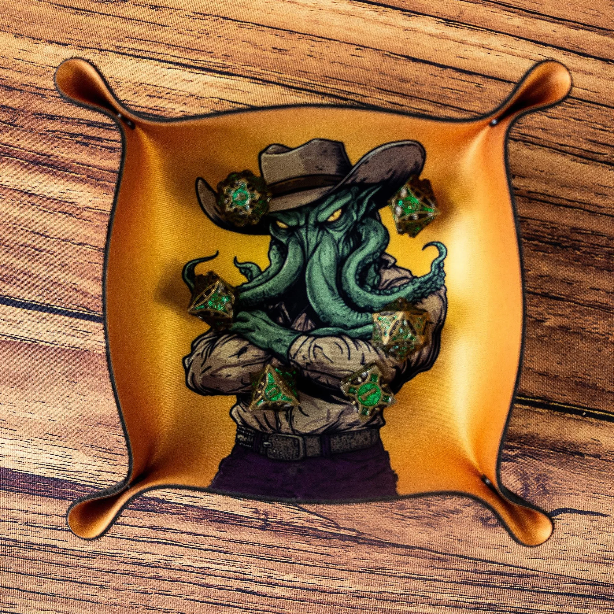 Tacka na kości do gier planszowych i RPG 22 x 22 cm - Cowboy Cthulhu