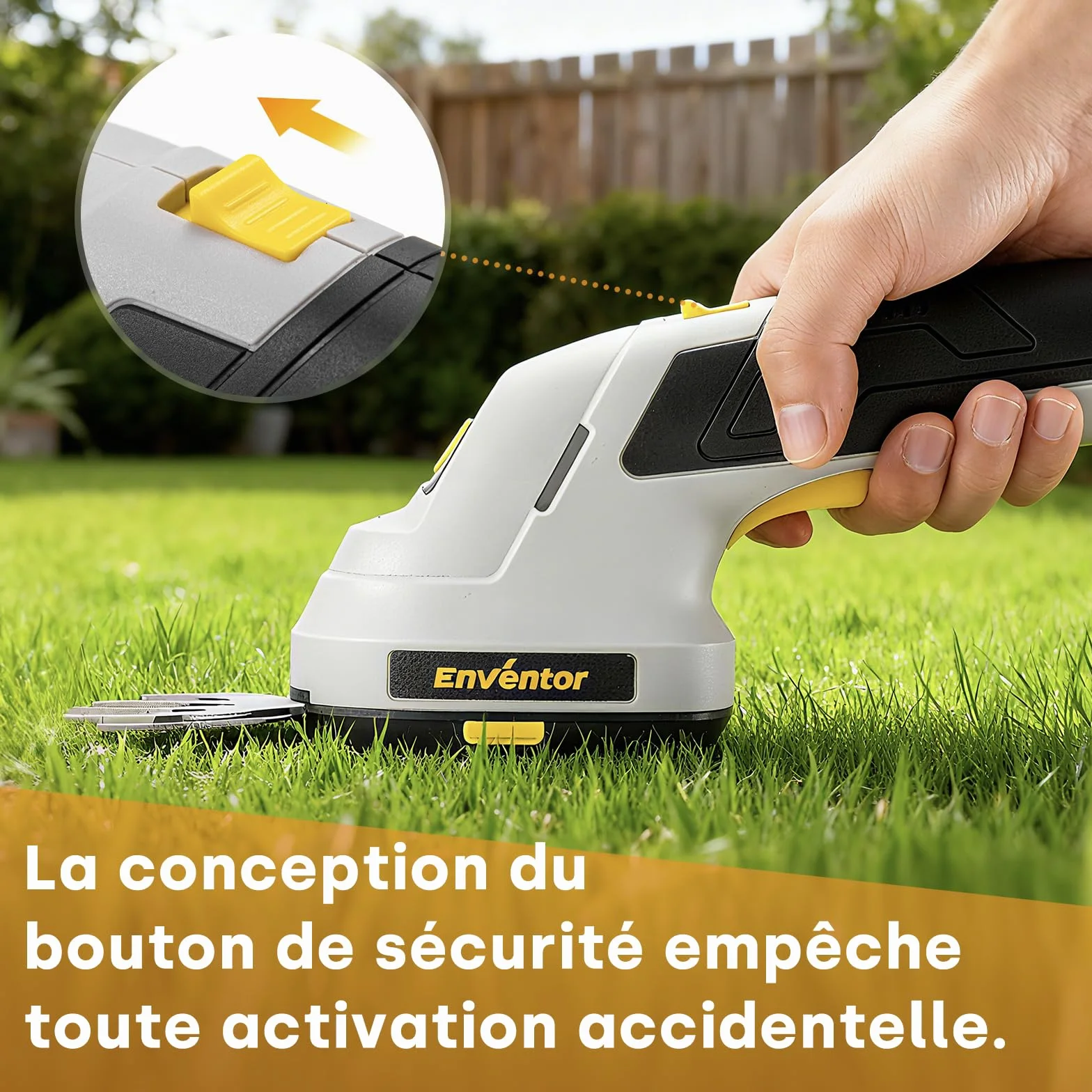 Enventor Sekator ogrodowy 7,4 V 2000mAh 2-in-1 Cordless Hedge Trimmer & Grass Shear