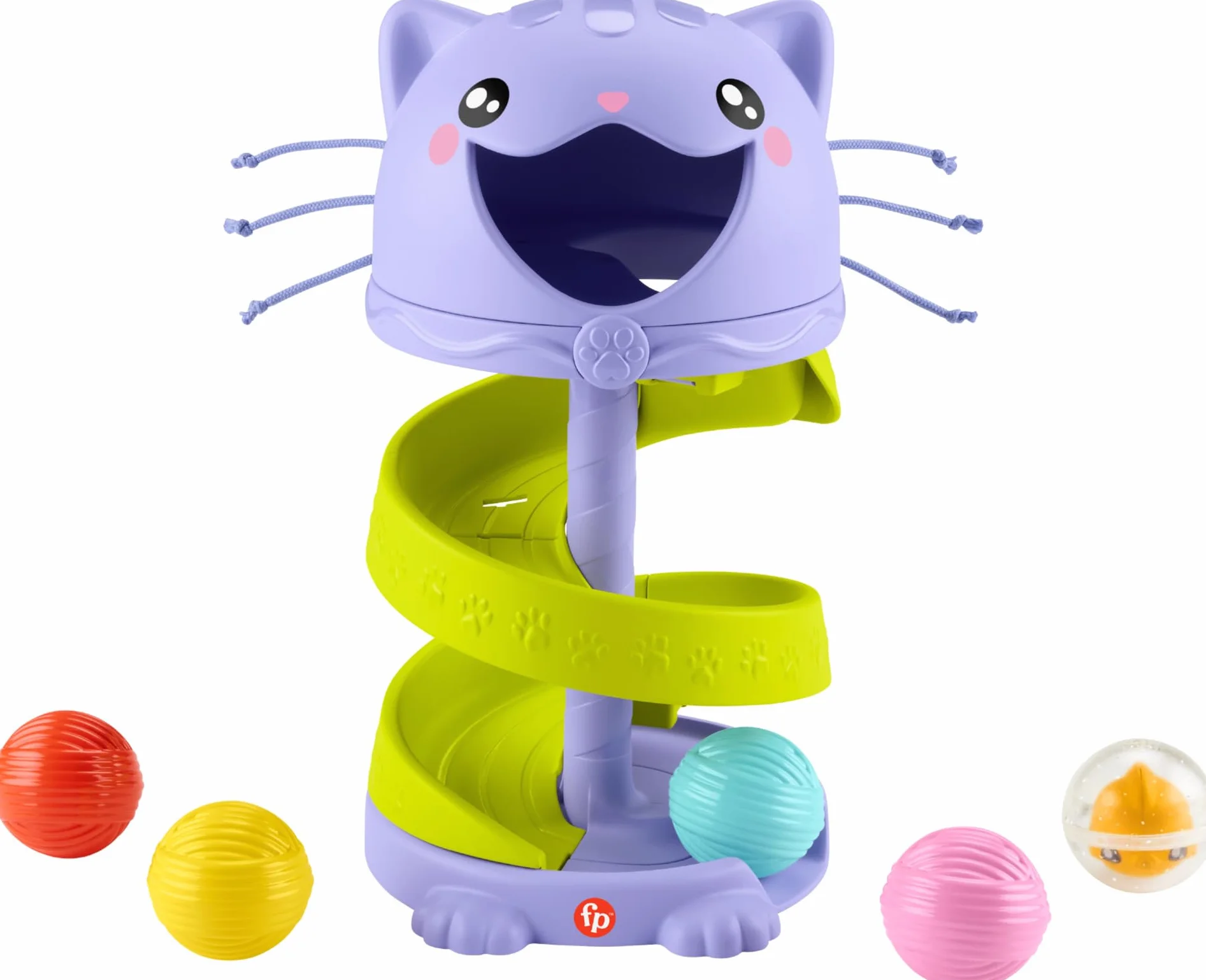 Fisher-Price Zabawka dla niemowląt i małych dzieci FP Pets Purrr-FECT Ball Tower Centrum aktywności do zabawy rozwojowej w wieku 9 lat