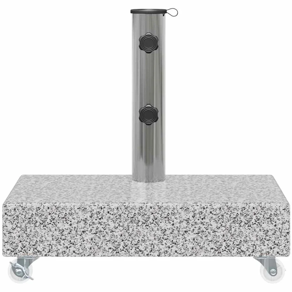 vidaXL Stojak pod parasol granitowy jasnoszary 45x25x8,3 cm