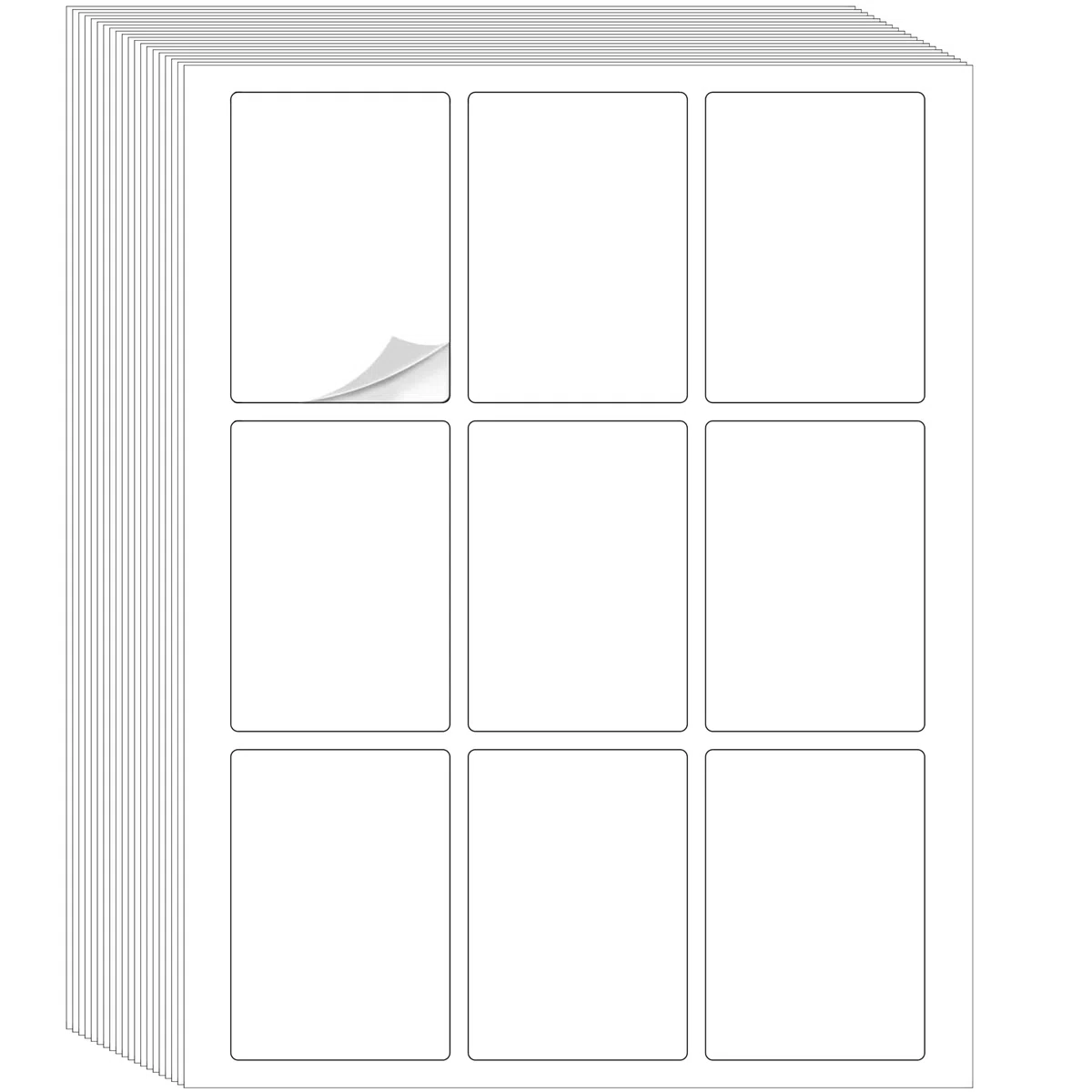 Apostrophe Games Puste karty do gry naklejki-Wydrukuj swoje karty do gry w pokera-216 etykiet naklejki laserowe papier/drukarki atramentowe (8.5 cm x 6 cm) 24 arkusze