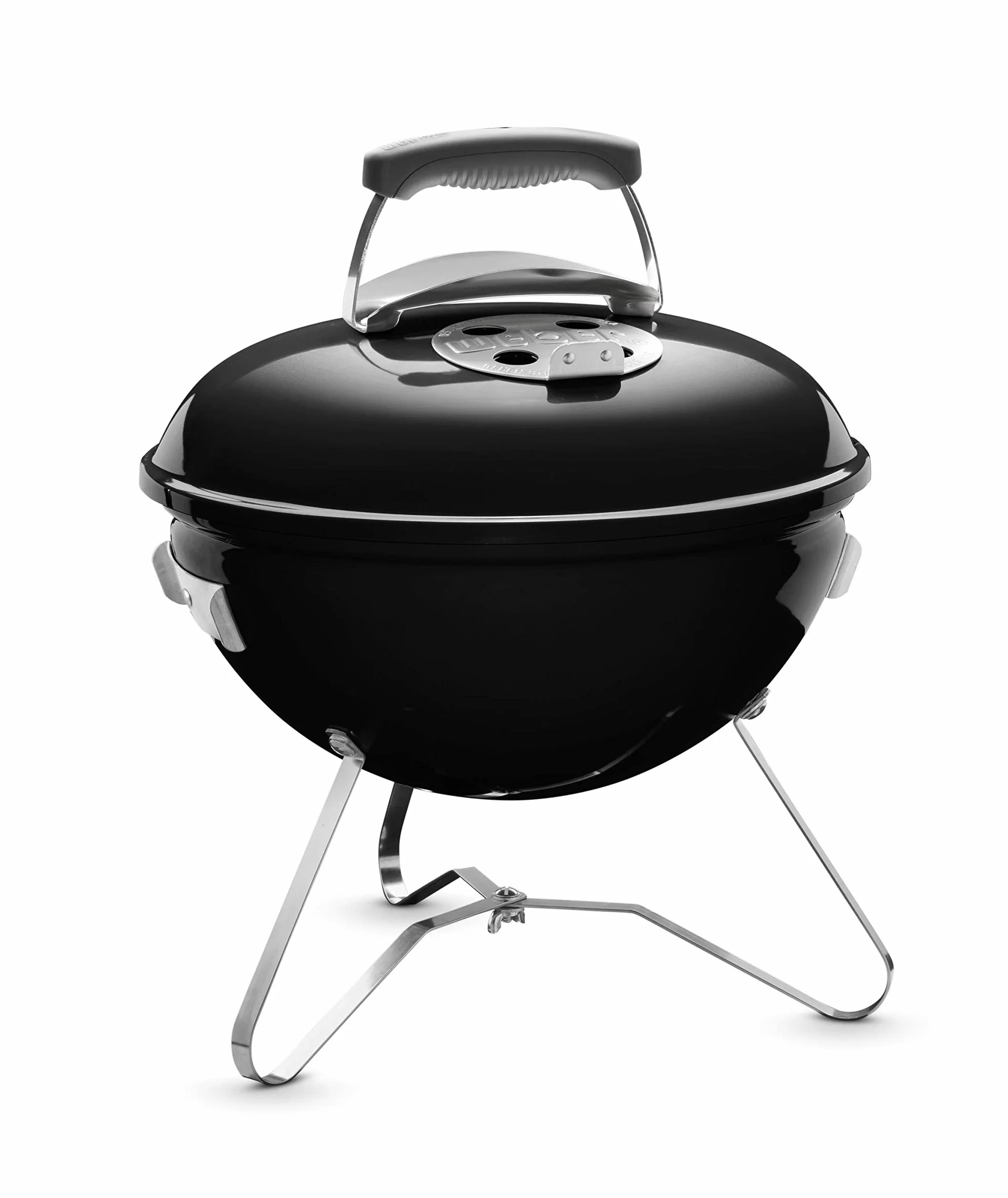 Weber Smokey Joe Original Grill węglowy Ø 37 cm, przenośny grill BBQ z emaliowaną pokrywą - Czarny