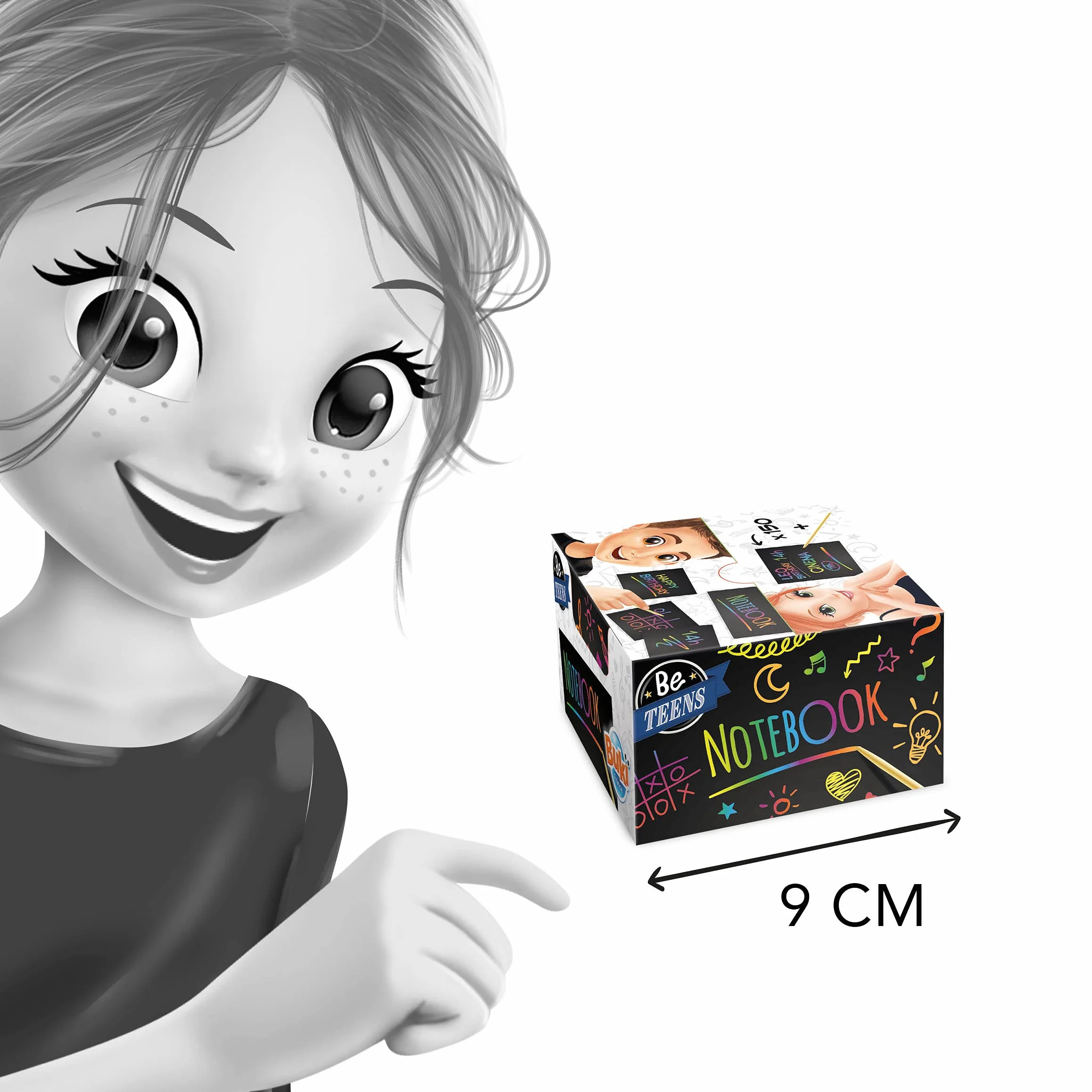 BUKI France NB001 Scratch Art Notebook Notatnik Do Zdrapywania, Czarny, Od 4 Lat