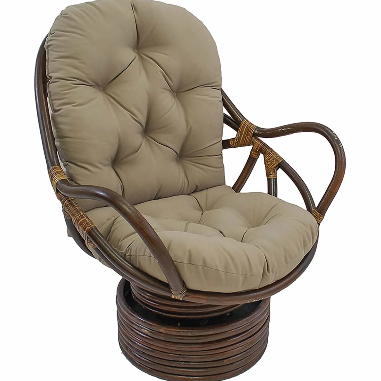 Poduszki na fotel bujany Rattan 120x60cmx15cm Khaki