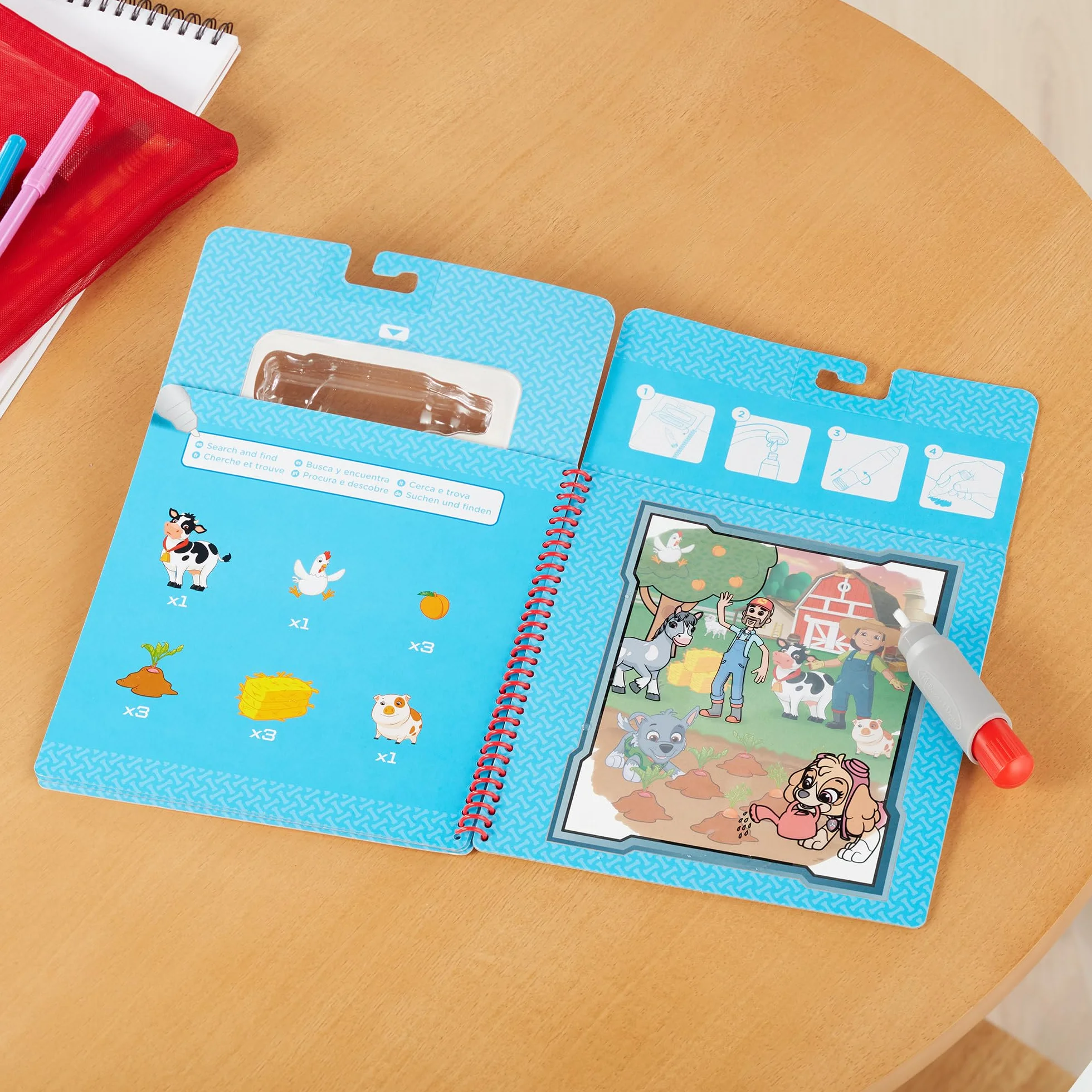 Melissa & Doug - Water Wow! PAW Patrol Skye | kolorowanka wodna | Książka aktywności| Tablice do kolorowania wielokrotnego użytku | zabawka podróżna | 3+ | prezent dla chłopca lub dziewczynki