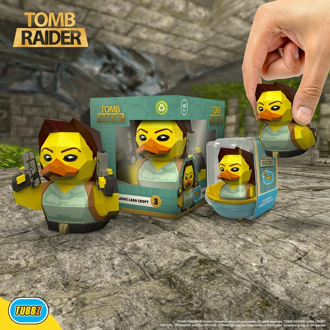 TUBBZ Mini: Tomb Raider - Lara Croft Cosplay gumowa kaczka winylowa figurka