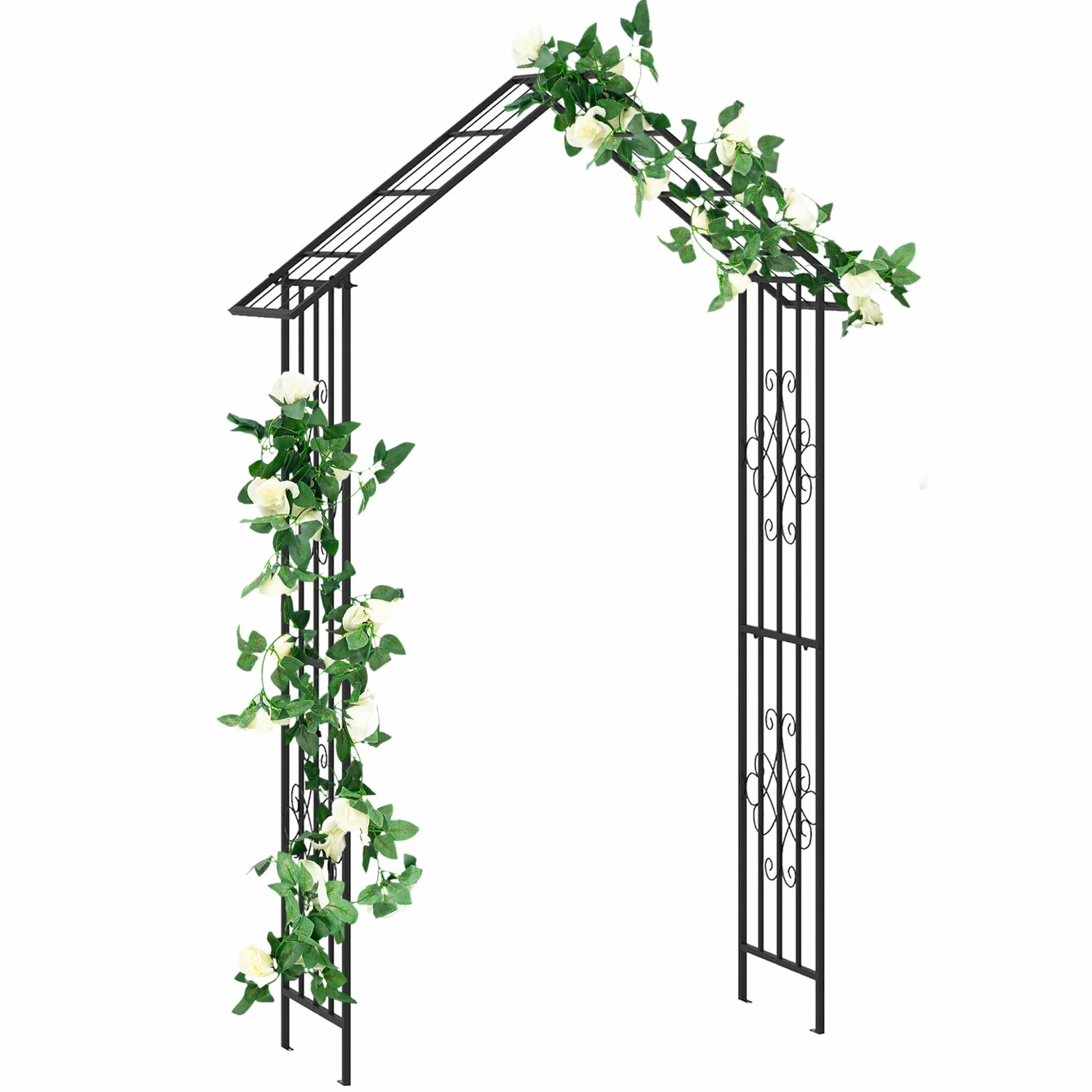 GOPLUS Łuk ogrodowy metalowy pergola 140 x 40 x 223 cm