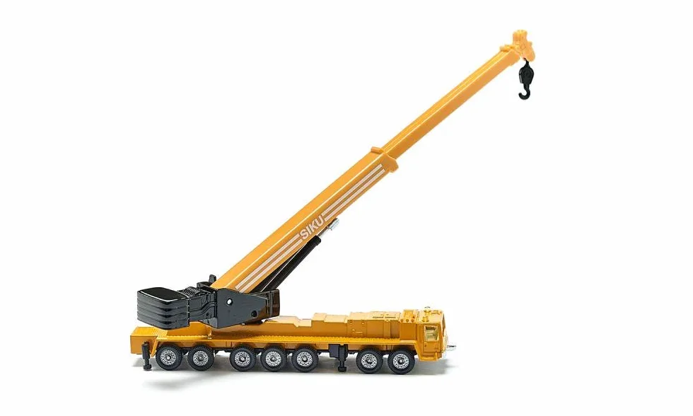 Siku 1623, Mega Lifter Dźwig samojezdny, Metal,Tworzywo sztuczne, Żółty, Teleskopowe ramię dźwigu, Podpory stabilizujące