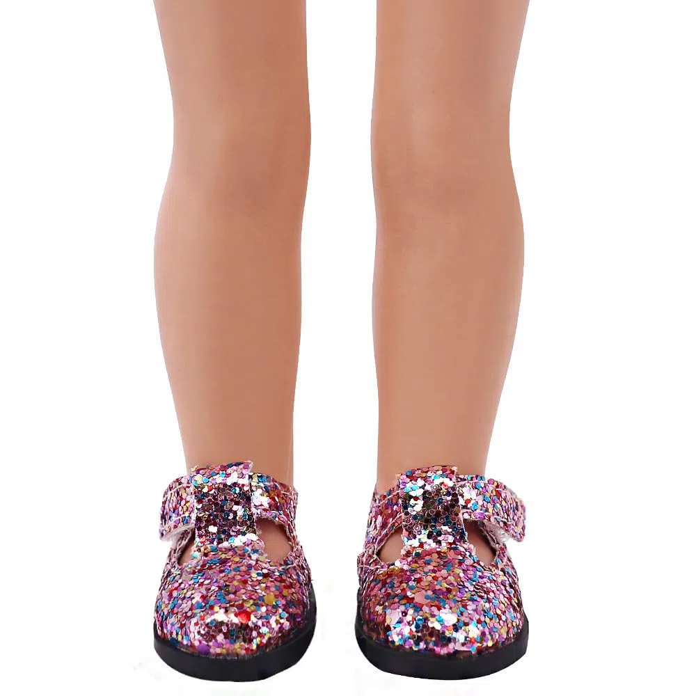35 cm buty dla lalek z cekinami amerykańskie buty dla lalek akcesoria kostiumowe 5 cm (#B)