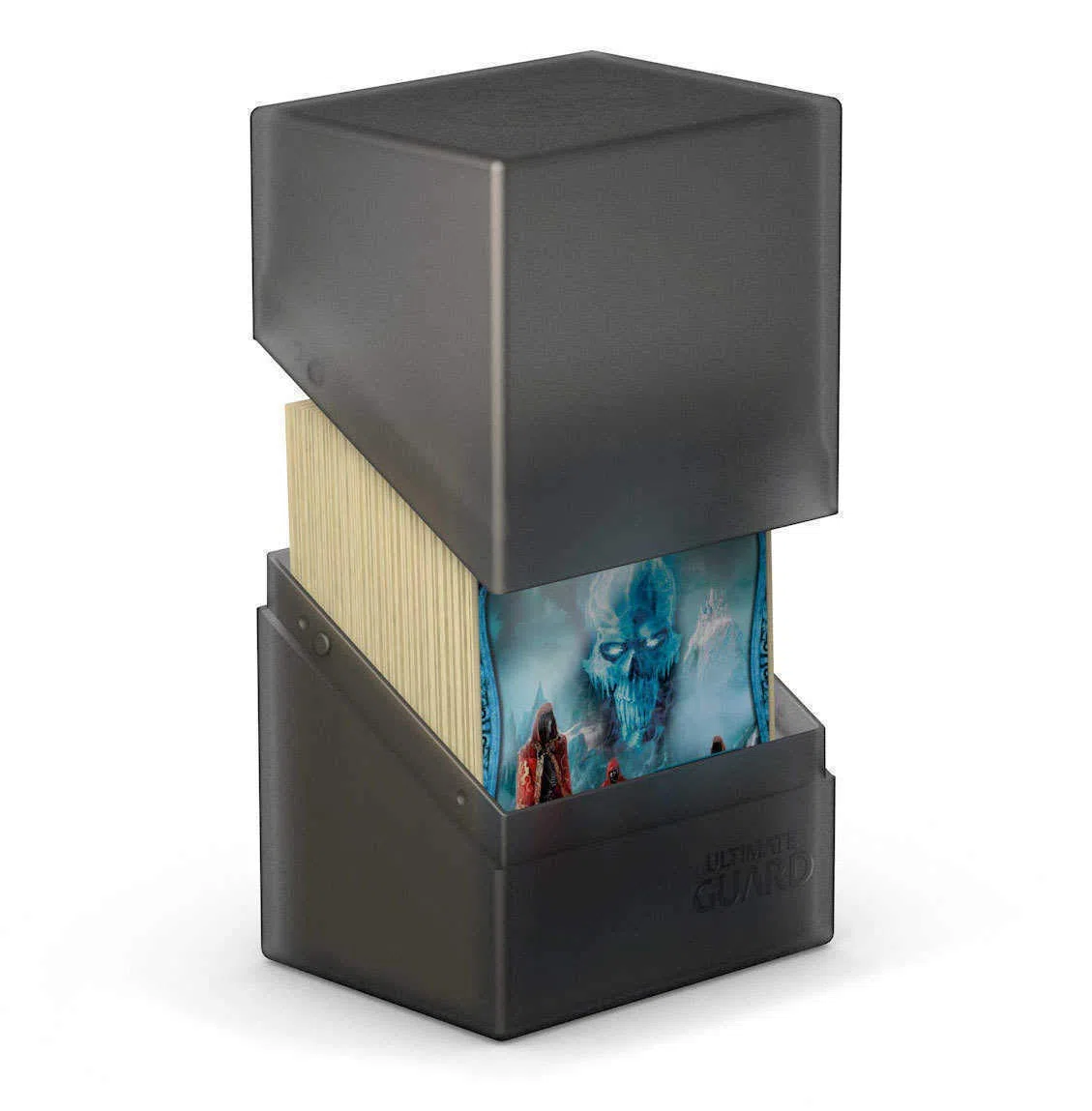 Ultimate Guard UGD010684 Boulder Deck Case 80+ standardowe pudełko na karty, ametyst, solidne, onyks