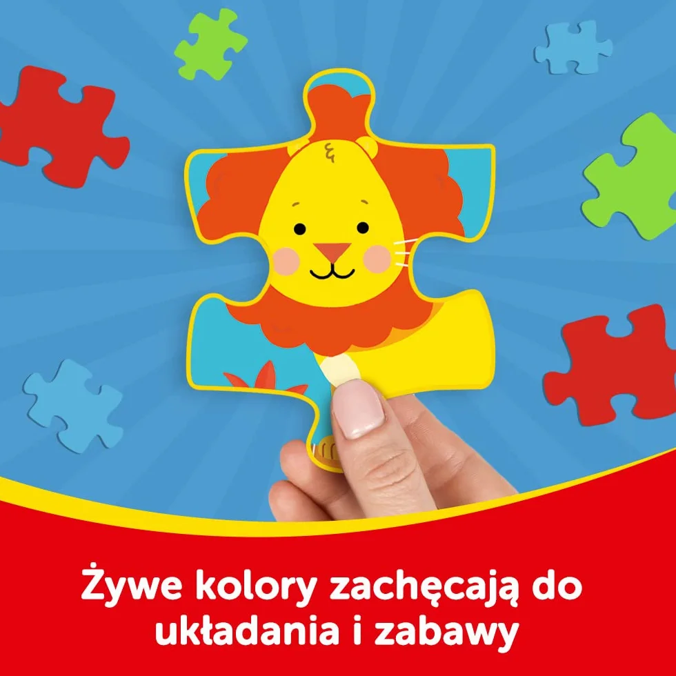 Trefl Puzzle 60 Elementów Wóz Strażacki Kolorowe Pojazdy dla Dzieci od 4 lat
