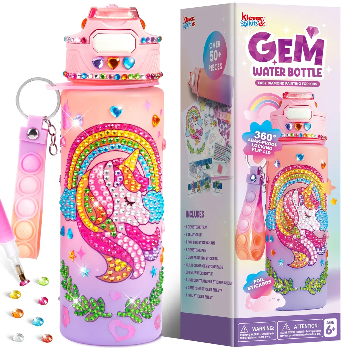 Klever Kits Unicorn Gem Painting Bottle