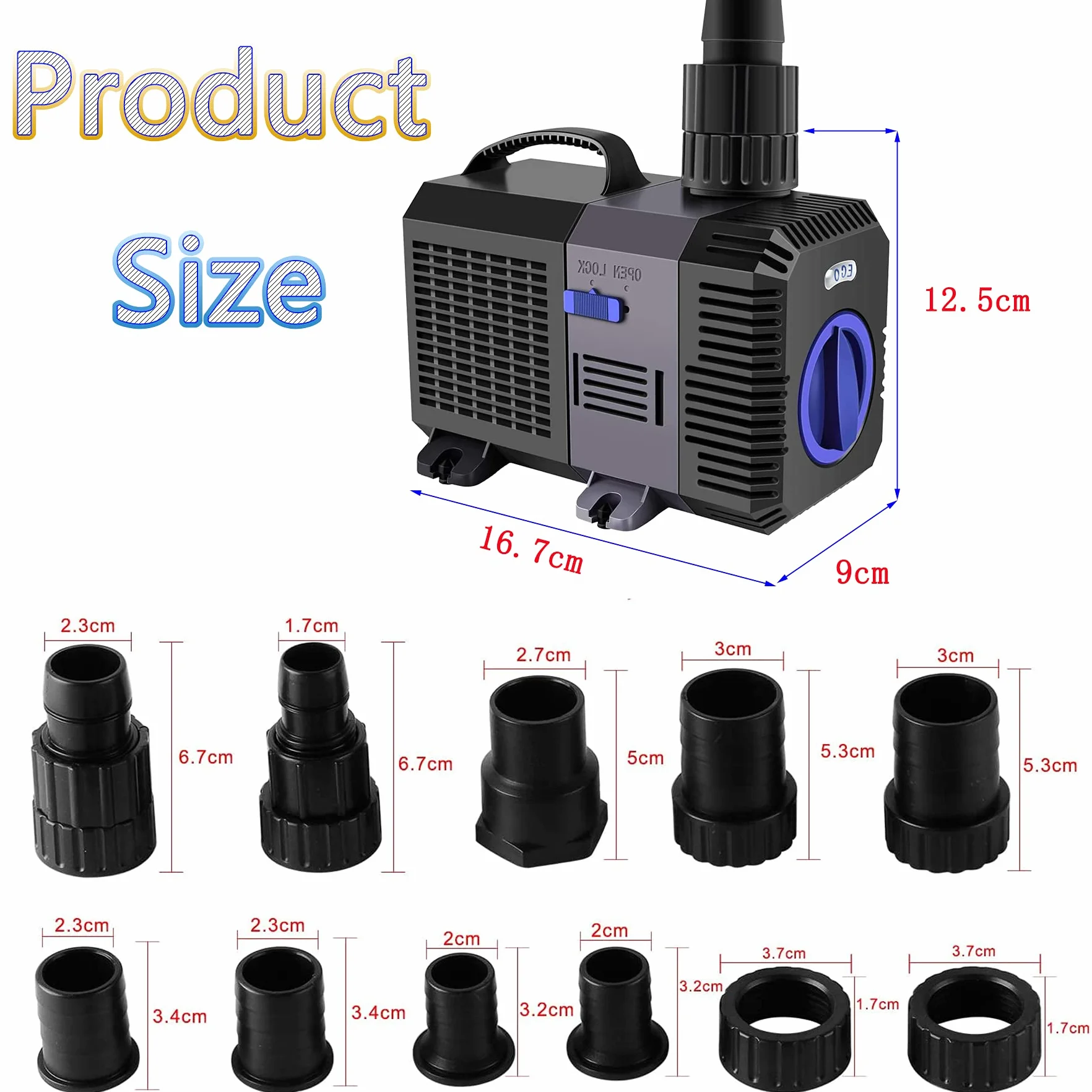 Eco pompa do oczka wodnego z filtrem 3600 l/h energooszczędna