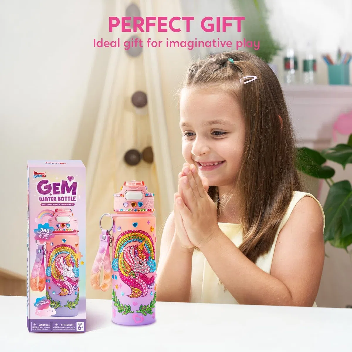 Klever Kits Unicorn Gem Painting Bottle