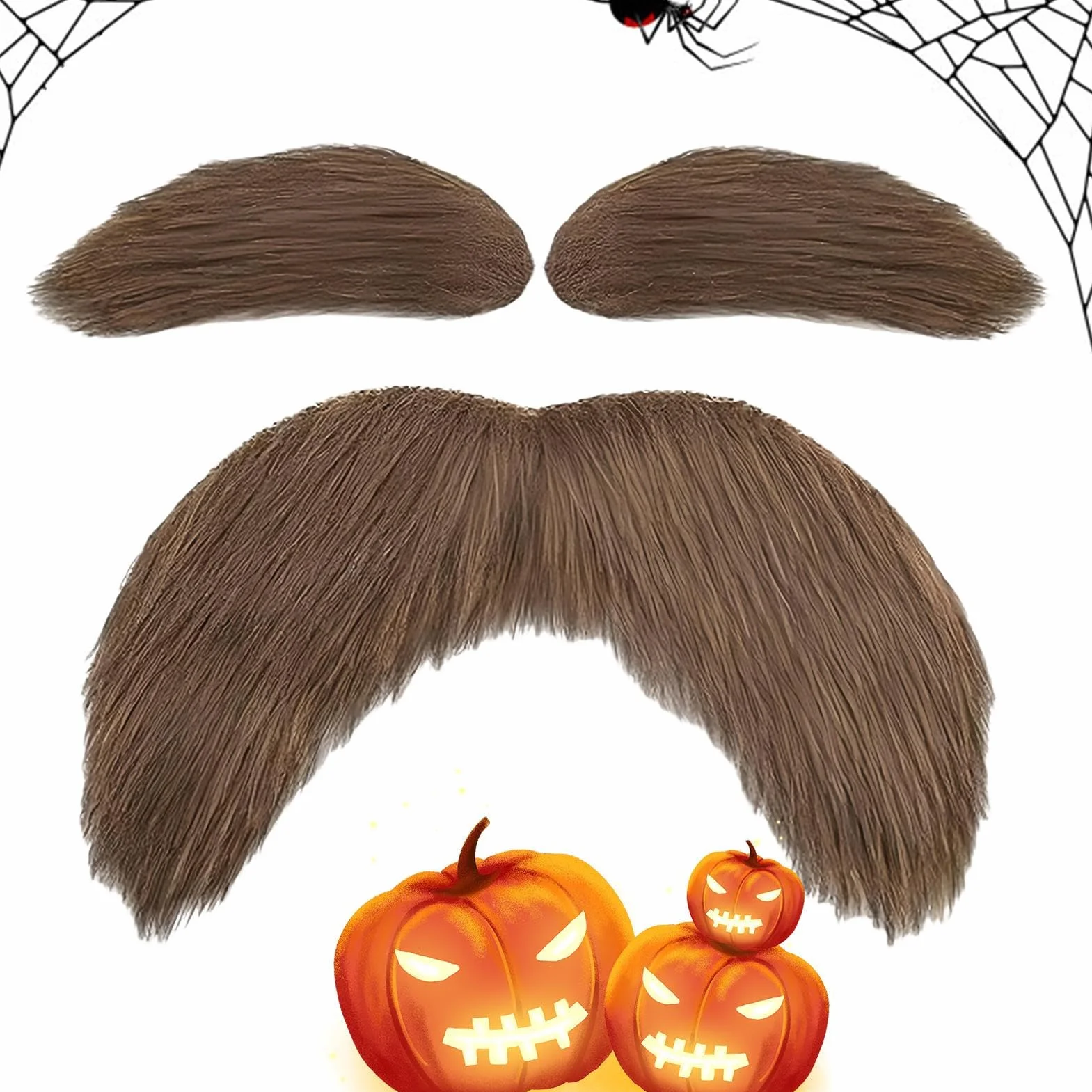 Samoprzylepne wąsy na Halloween - zabawny kostium broda włosy dla kobiet cosplayerów