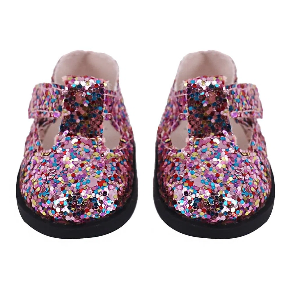 35 cm buty dla lalek z cekinami amerykańskie buty dla lalek akcesoria kostiumowe 5 cm (#B)
