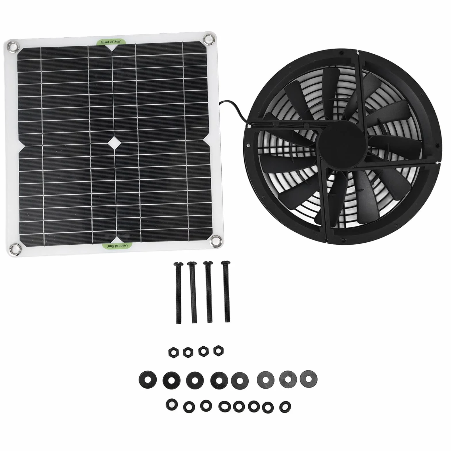Wentylator słoneczny 100W Wodoodporny Okrągły Wentylator Wyciągowy do Szklarni