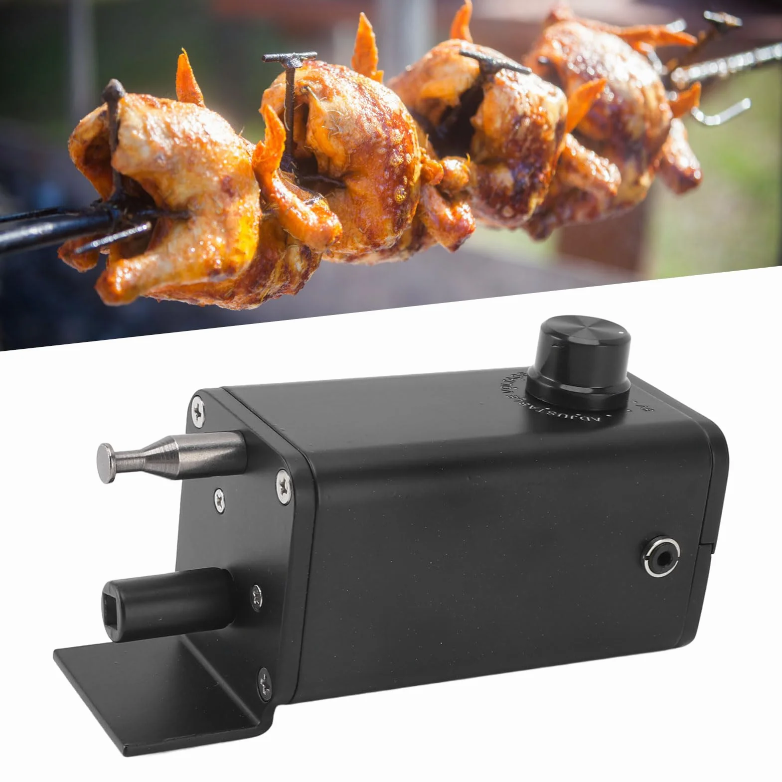 Silnik Rożna Grilla 5V-12V Regulowana Prędkość Elektryczny do BBQ USB