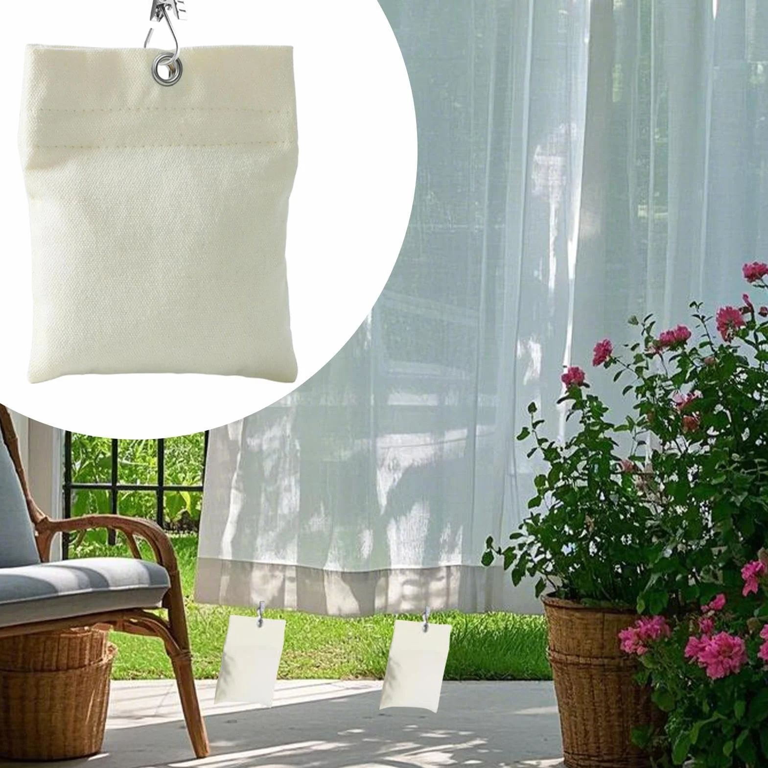 Drapery Weight Bag Outdoor Curtain Weight 15cm 12.5cm 12cm Heavy Fixing Clip 8 Pack
