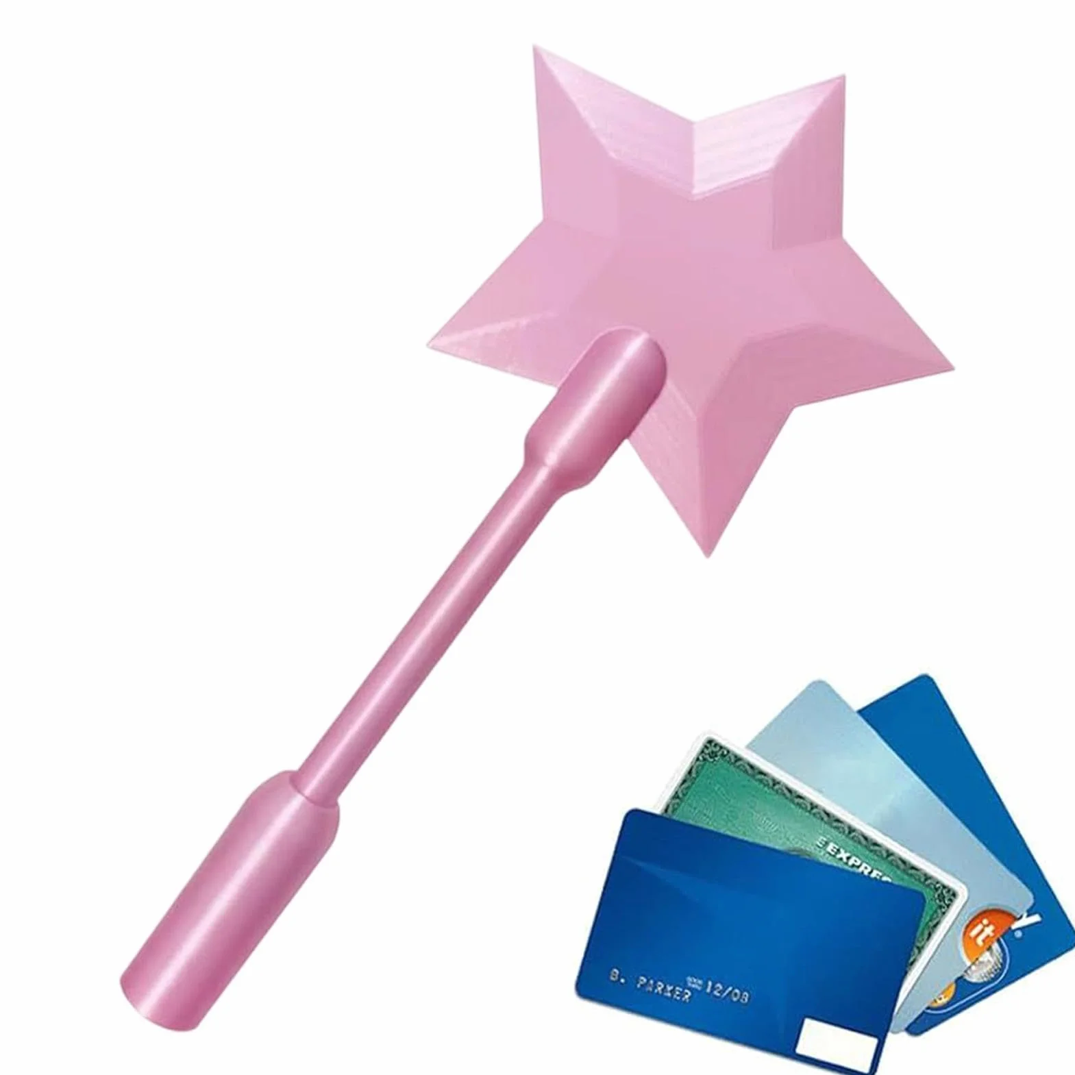 Credit Card Wand, 3D Printed Contactless Payment Stick & Card Holder for Kids, Teens, Adults, Cosplay, Magic Shows, Themed Events, Parties, Shopping
