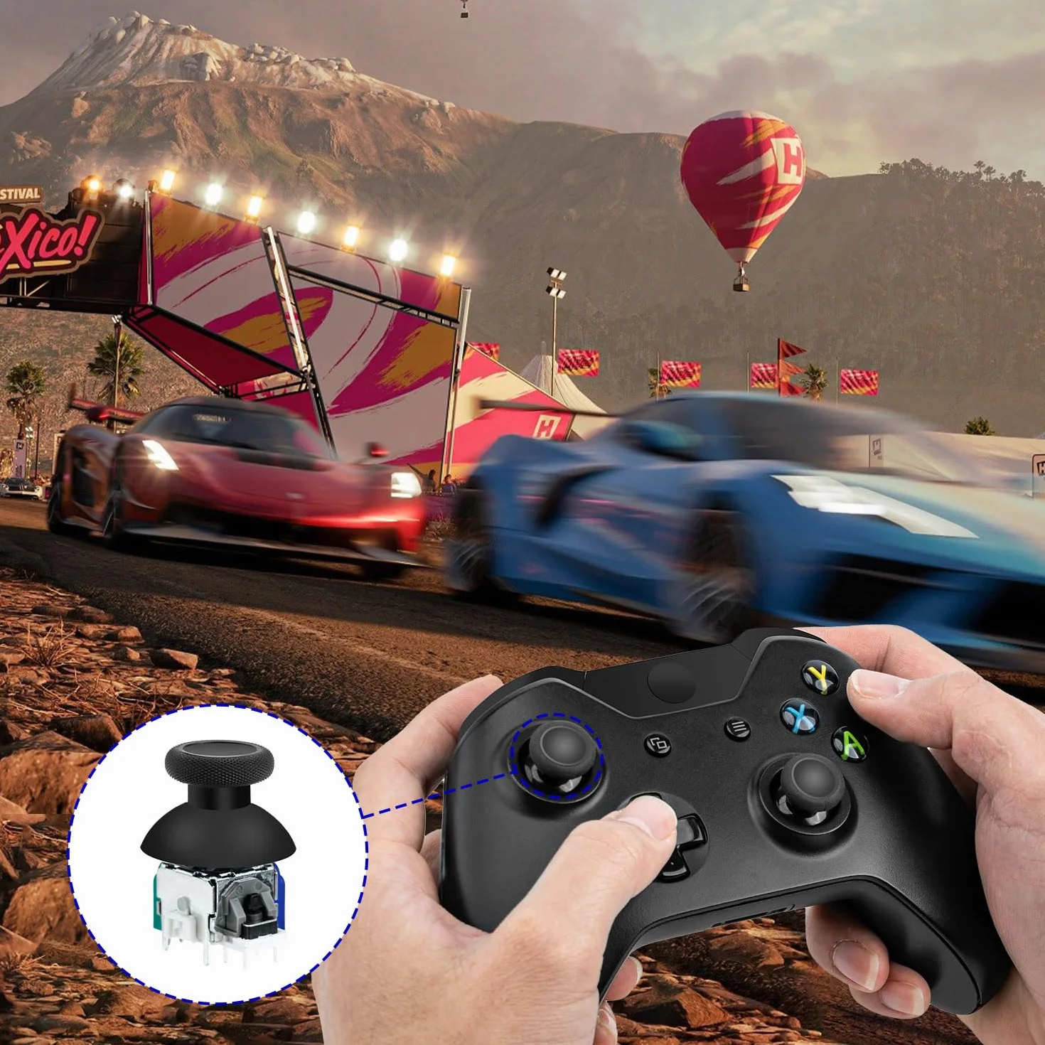 Mcbazel 5 w 1 TMR Joystick zamienne części naprawcze uchwyty na kciuki kompatybilne z kontrolerem X Box Series X/S/One/One X/One S