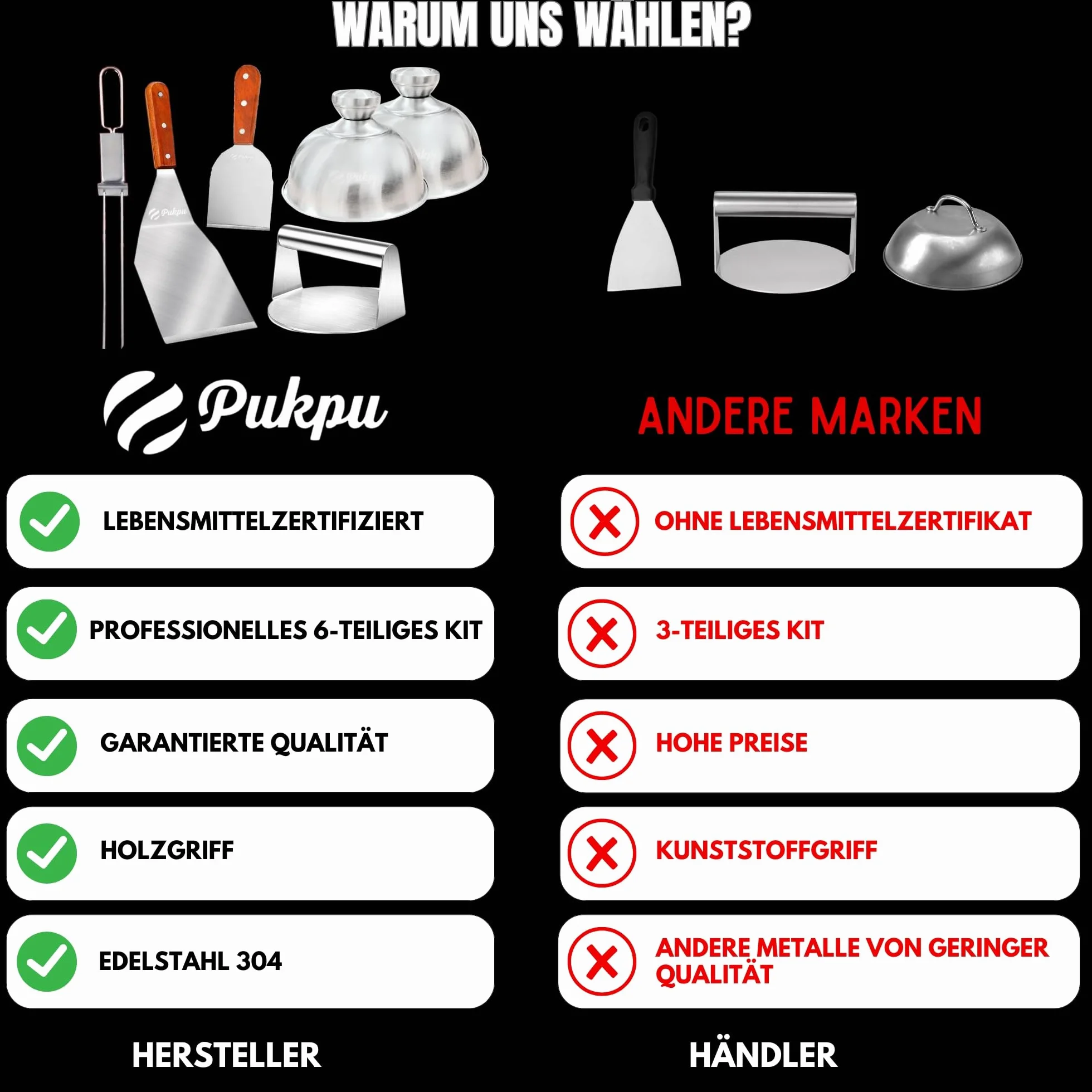 Smash Burger zestaw prasa łopatka okap kuchenny stal nierdzewna brązowy