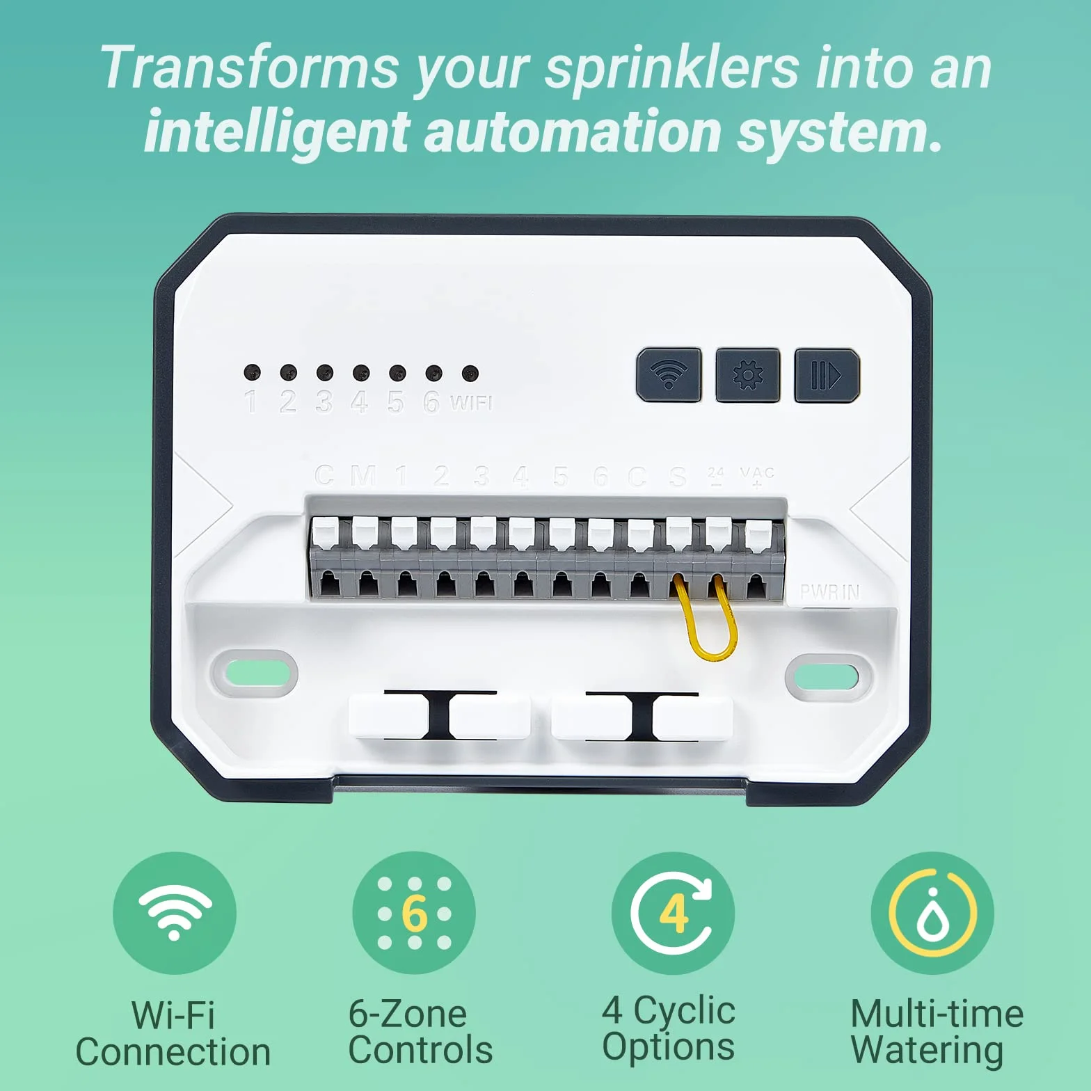 Inkbird 6-drożny programator nawadniania WiFi, inteligentny kontroler z aplikacją i regulacją sezonową
