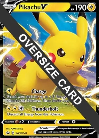 Pokemon - 1 x losowa karta oversize / Jumbo - EX, V, GX, VMAX lub Black Star Promo Near Mint! +2 bonusy rzadkie 100% autentyczne