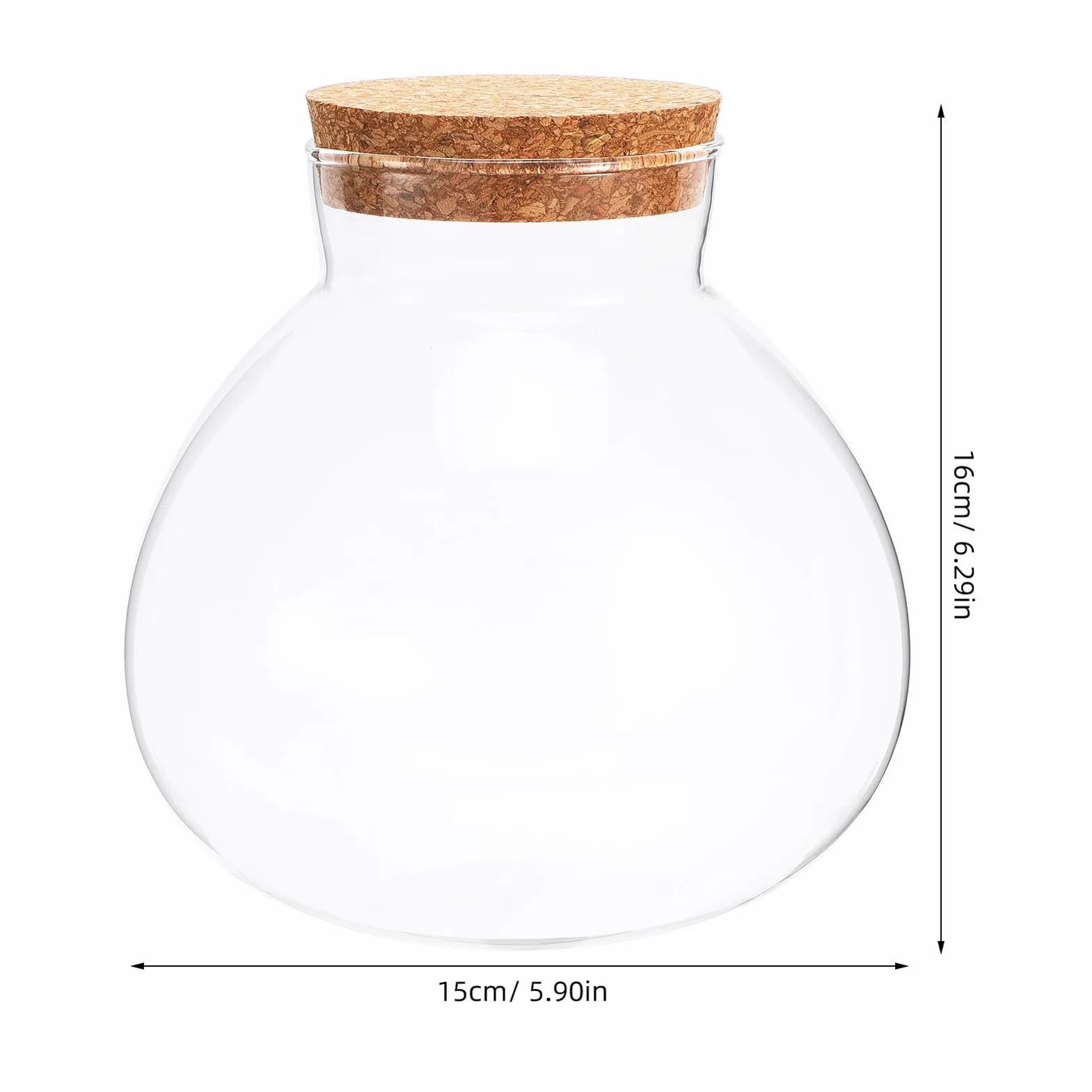 Szklane Terrarium Butelka z Korkiem Okrągły Słoik Do Miniaturowych Roślin Mechowych Dekoracji Domowej
