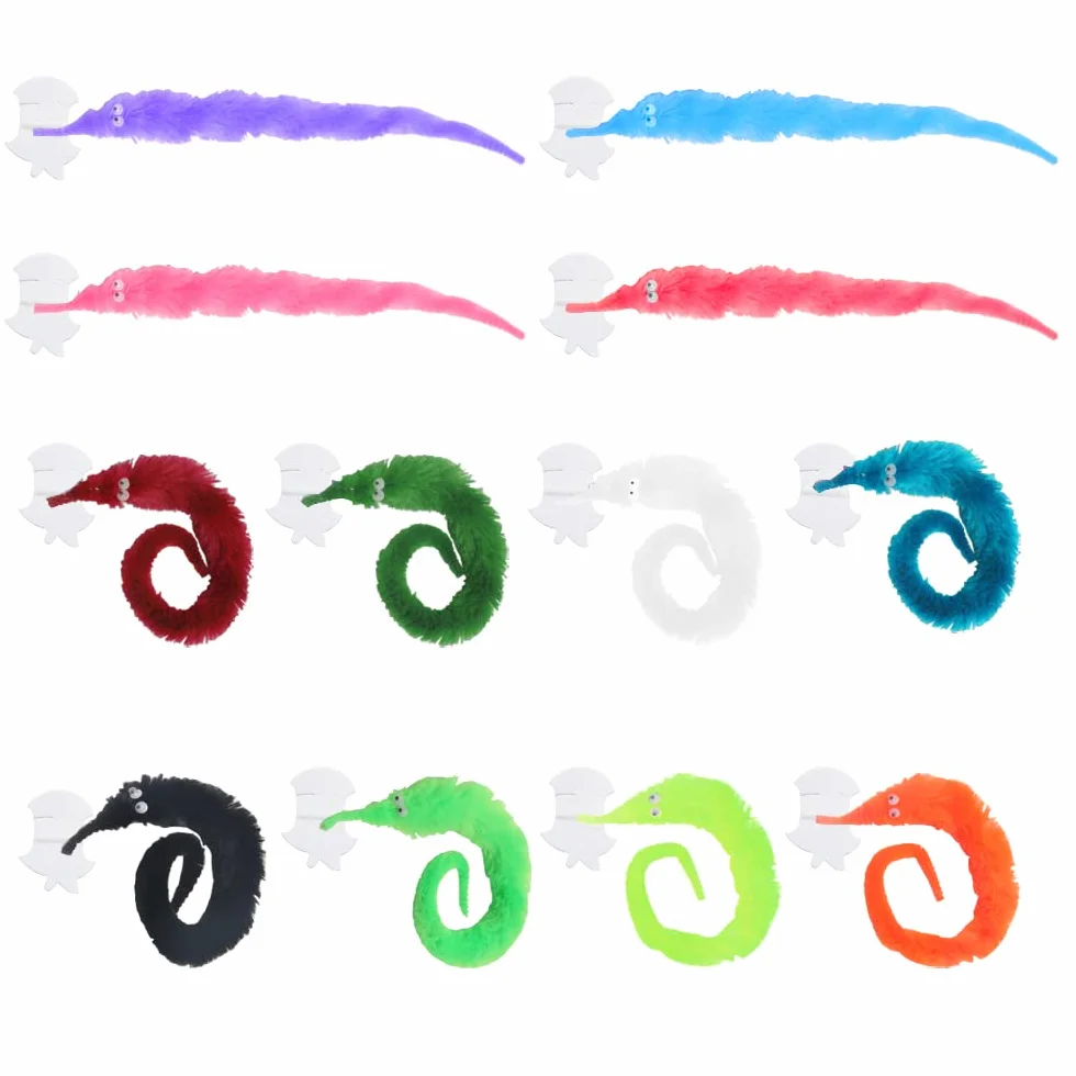 Robak na sznurku Wiggly Magic Twisty Toys Kolorowe rozmyte robaki dla dzieci i kota