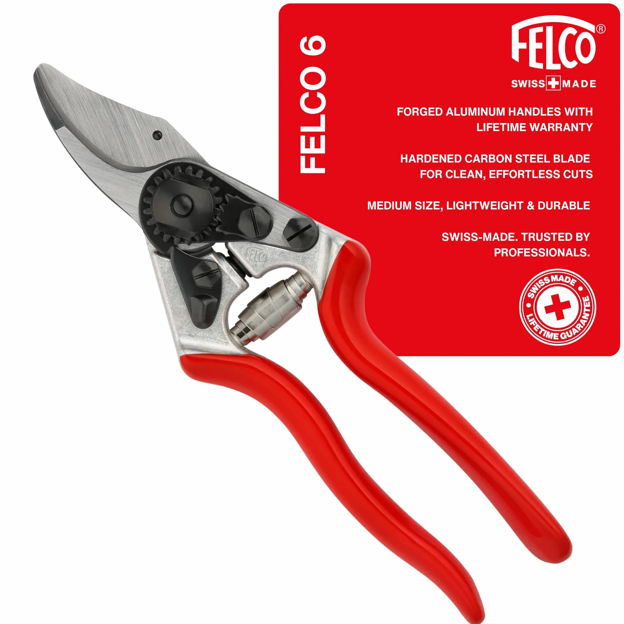FELCO 6 sekator bypass 42 mm stal hartowana aluminiowe uchwyty kute ergonomiczna głowica pochylona