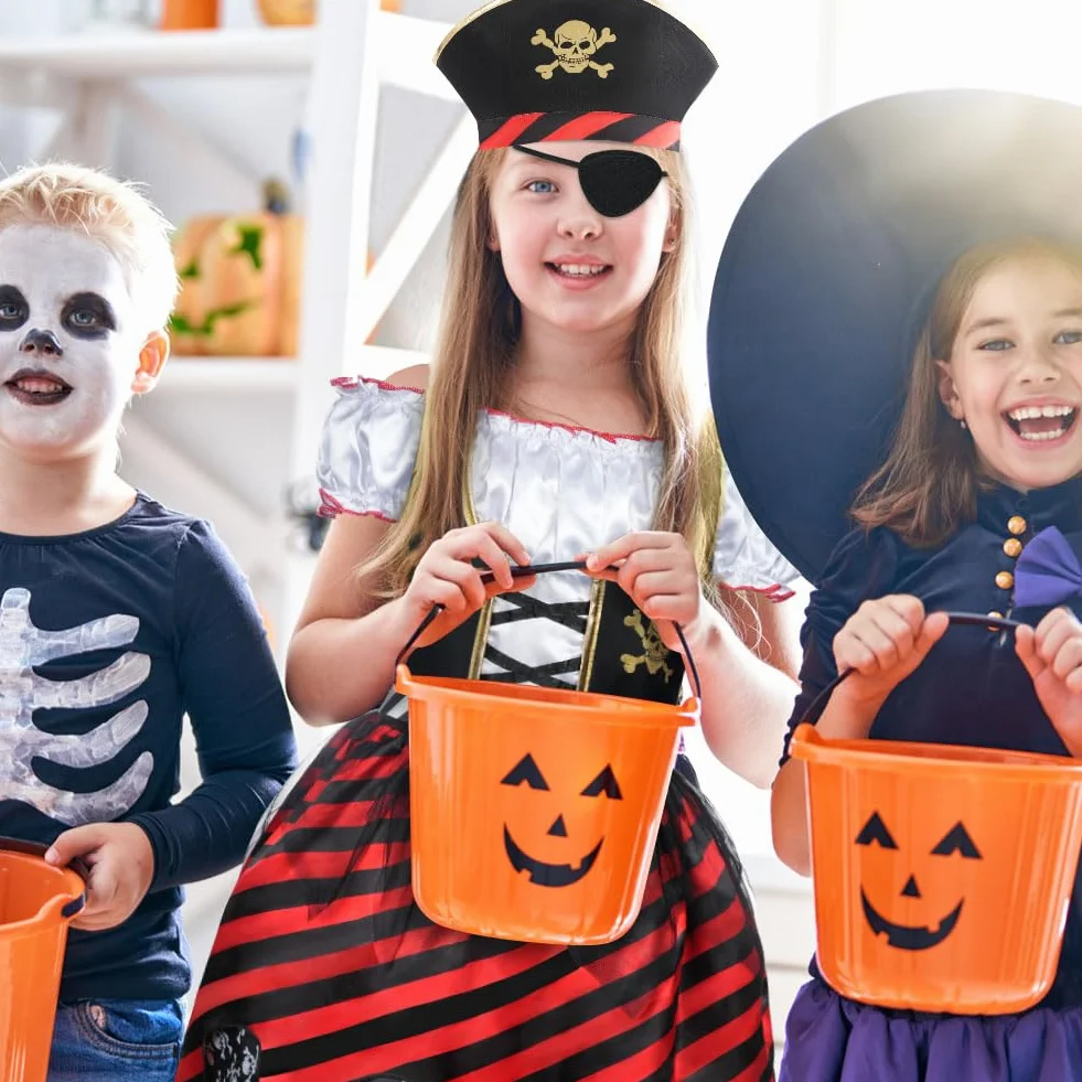 Aomig Kostium Piracki dla dzieci, 3-częściowy akcesoria do stroju pirata, kapelusz piracki, bajkowa sukienka na Halloween, karnawał
