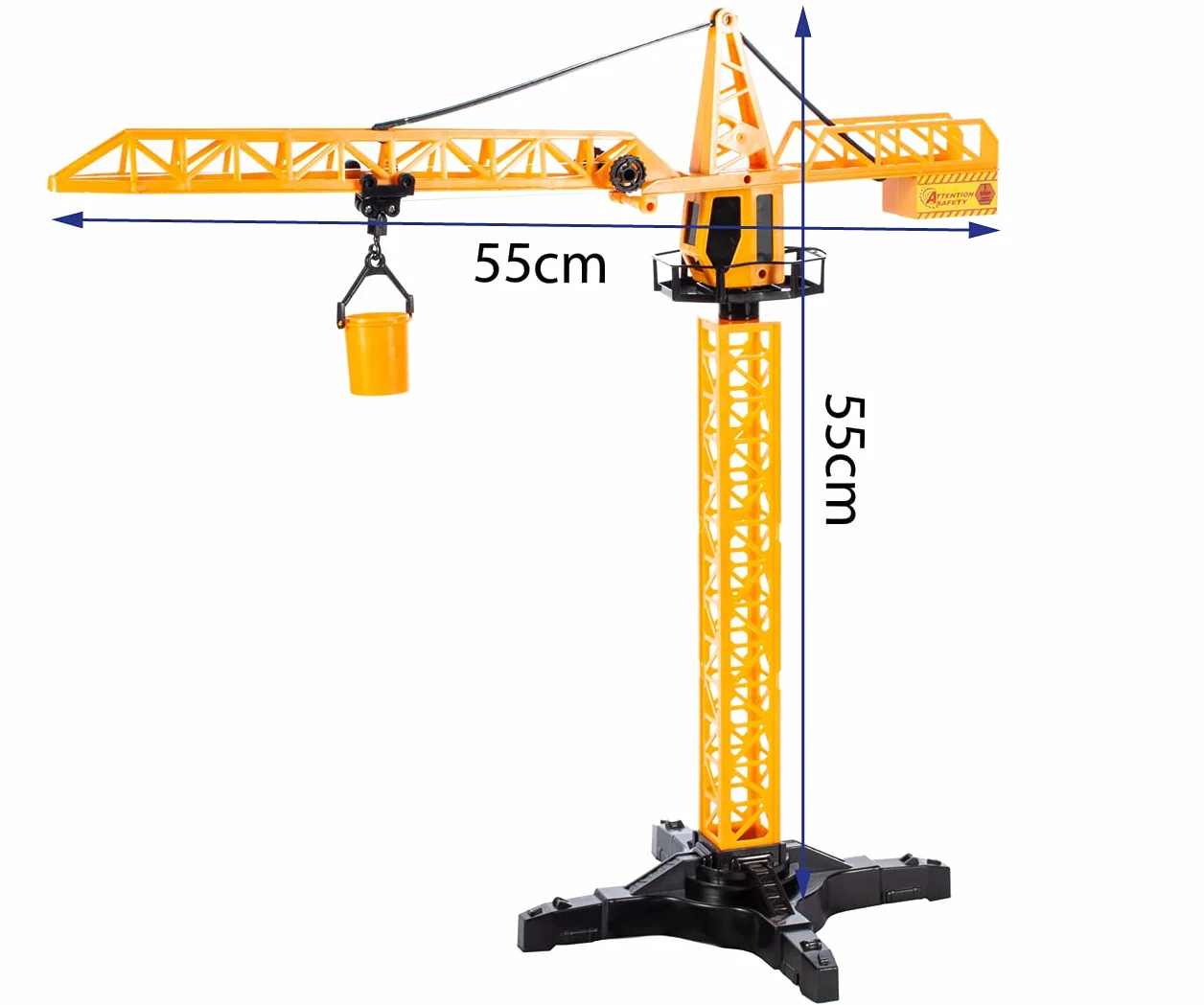 MalPlay 5906190293923 Dźwig Z Wiaderkiem Zdalnie Sterowany Rc ,żólty