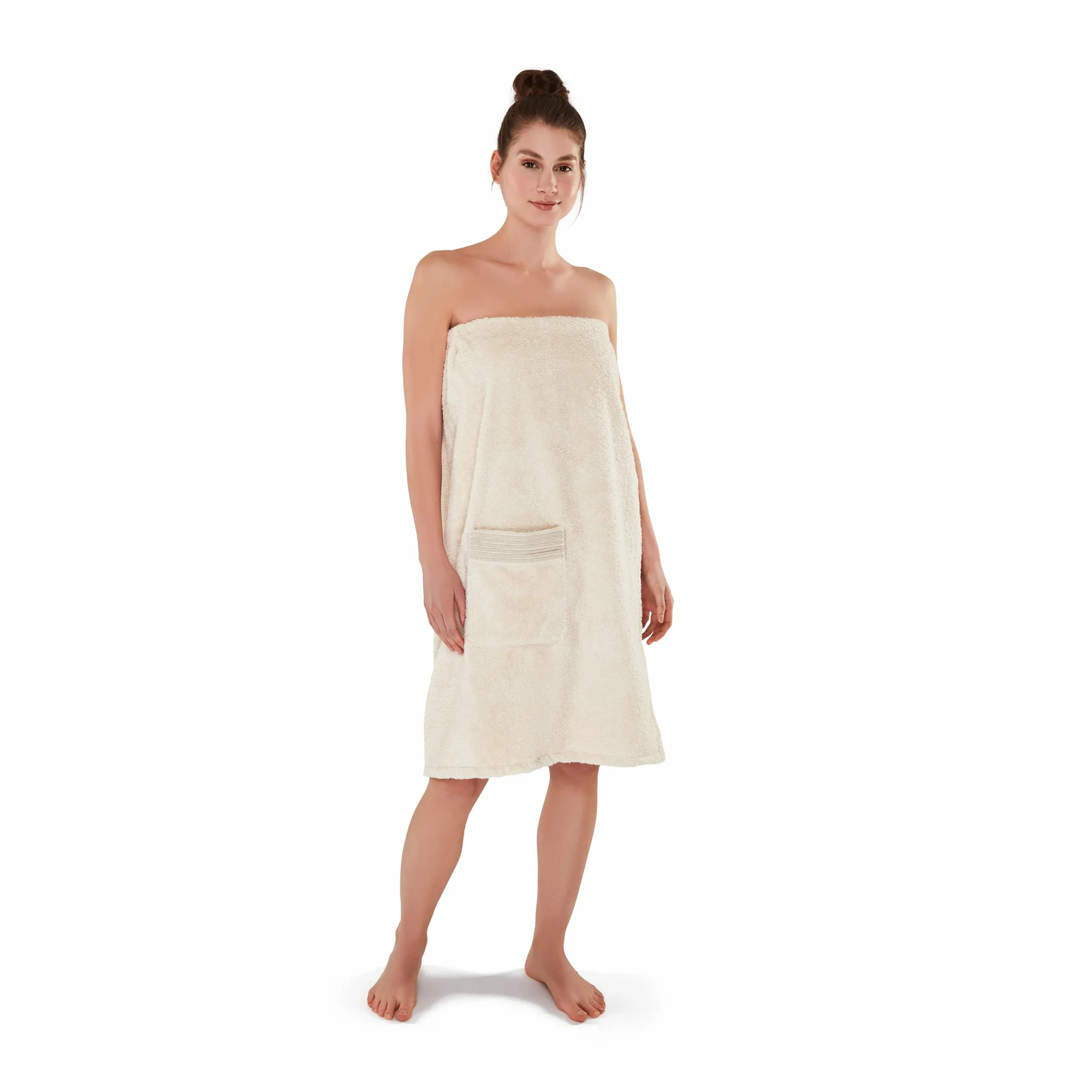 möve Kilt do wellness z lamówką szenilową 48/56, 100% bawełna natura