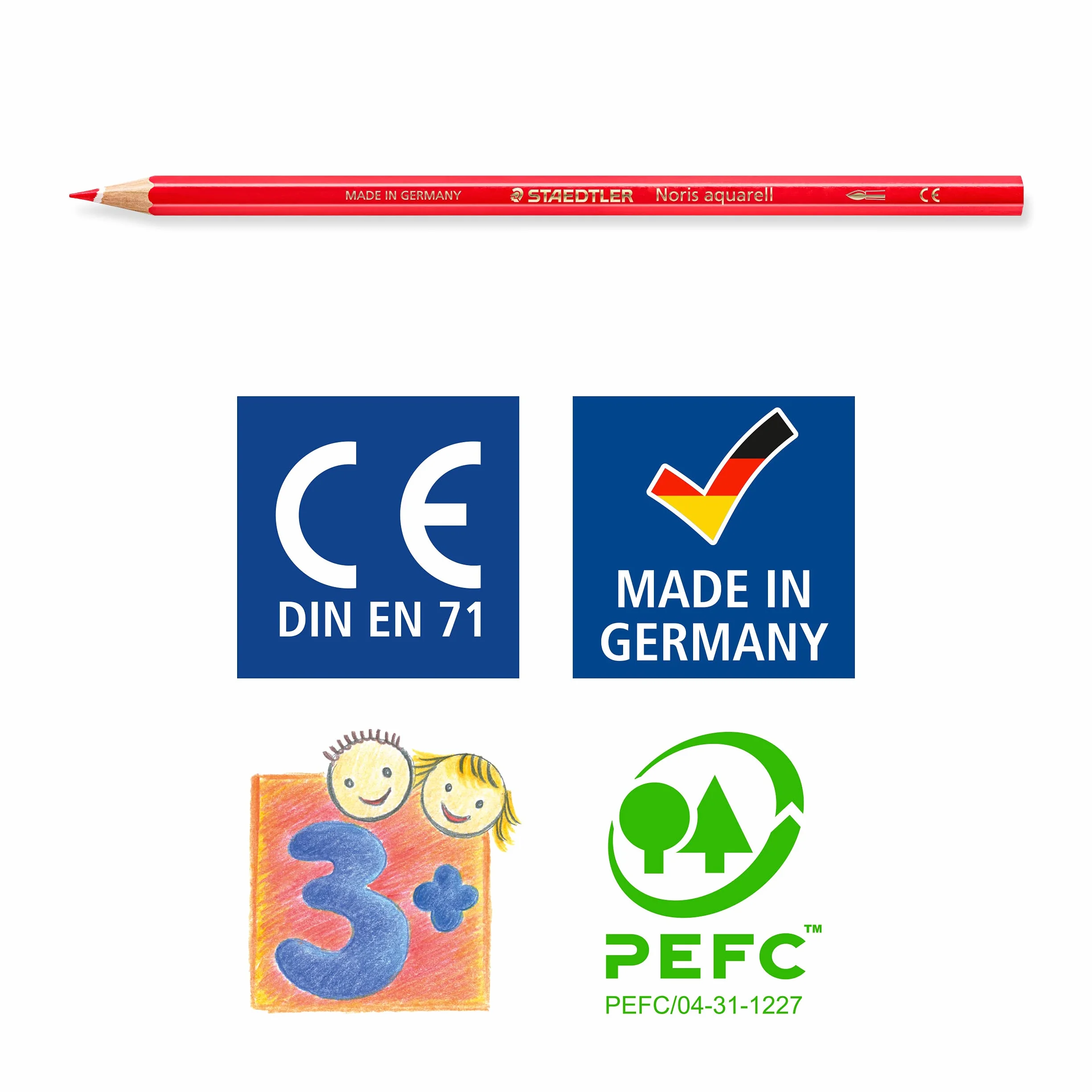 Staedtler Noris Club Aquarell 144 10NC24ST Kredki, Wielokolorowy, 24 sztuki