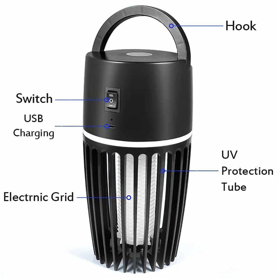 Lampa LED Mosquito Killer Bug Zapper Insect Pest Repeller Anti Mosquito Fly Trap Camping Night