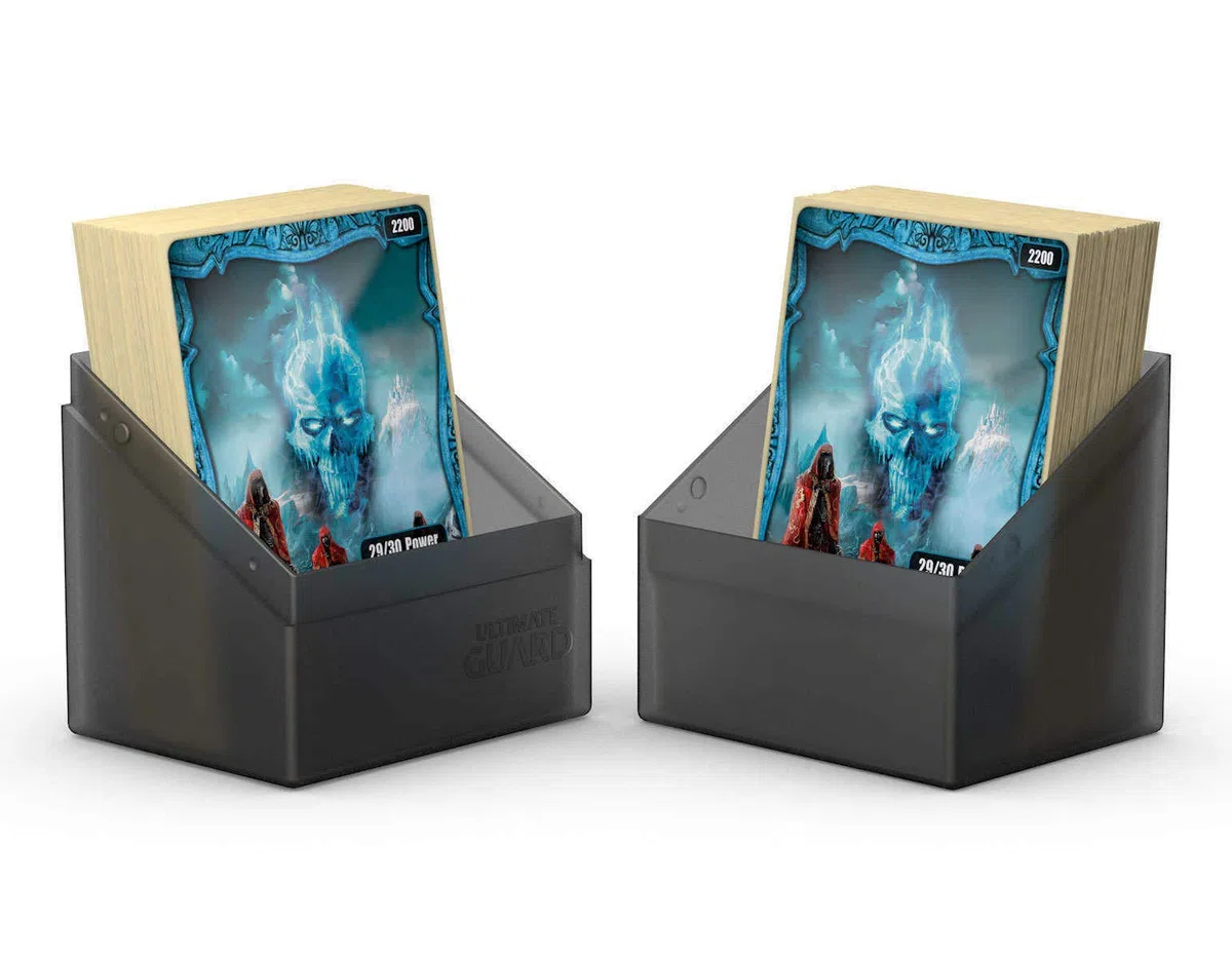 Ultimate Guard UGD010684 Boulder Deck Case 80+ standardowe pudełko na karty, ametyst, solidne, onyks