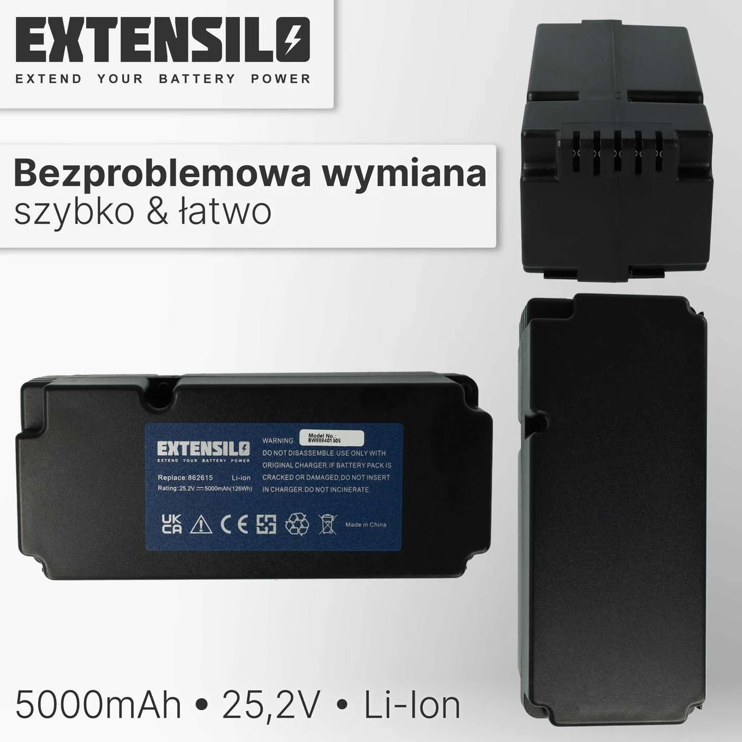 Akumulator Yard Force 28V 5000 mAh Litowo-jonowy do Kosiarki 862615 MR600 SA1000 SA1500 SA500
