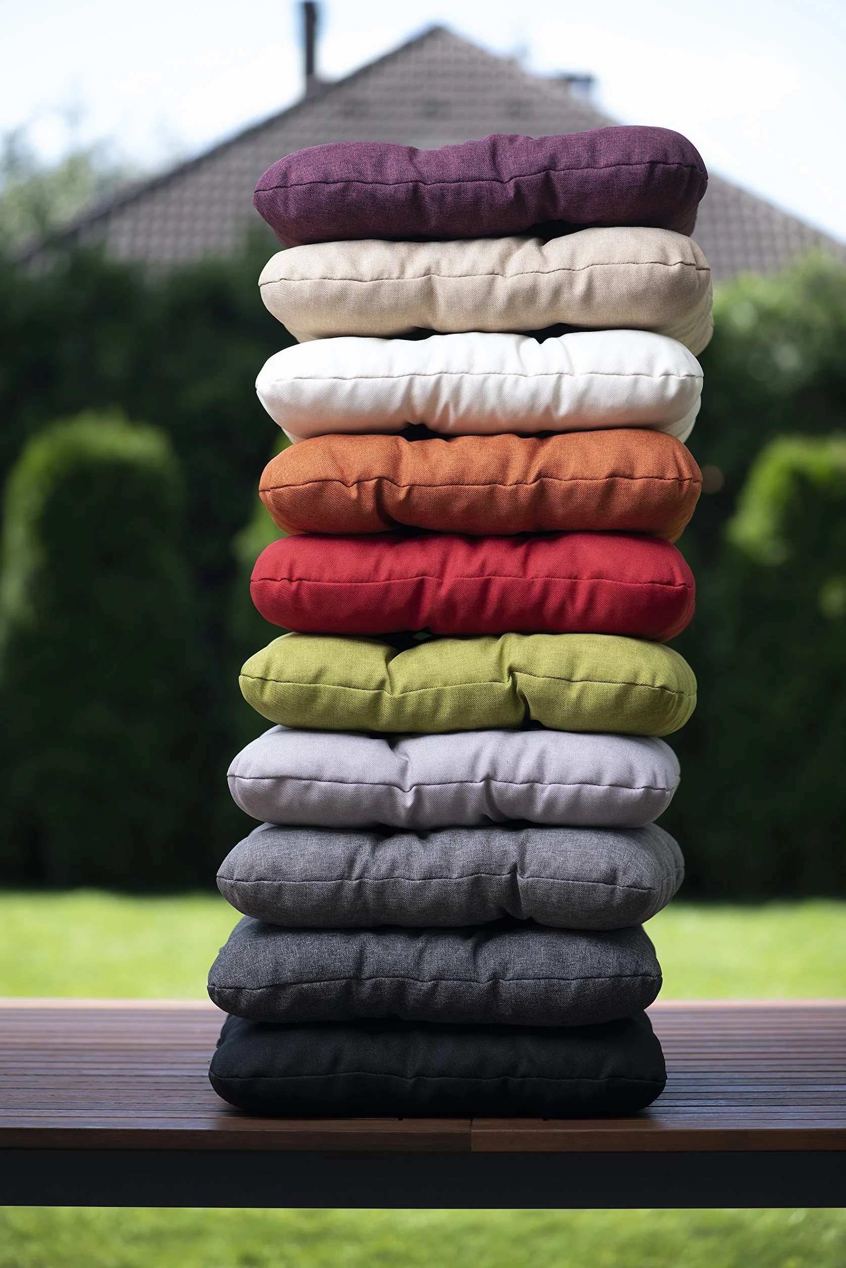Sunnypillow zestaw 4 poduszek na krzesła 45x45 cm 8 cm do domu i ogrodu