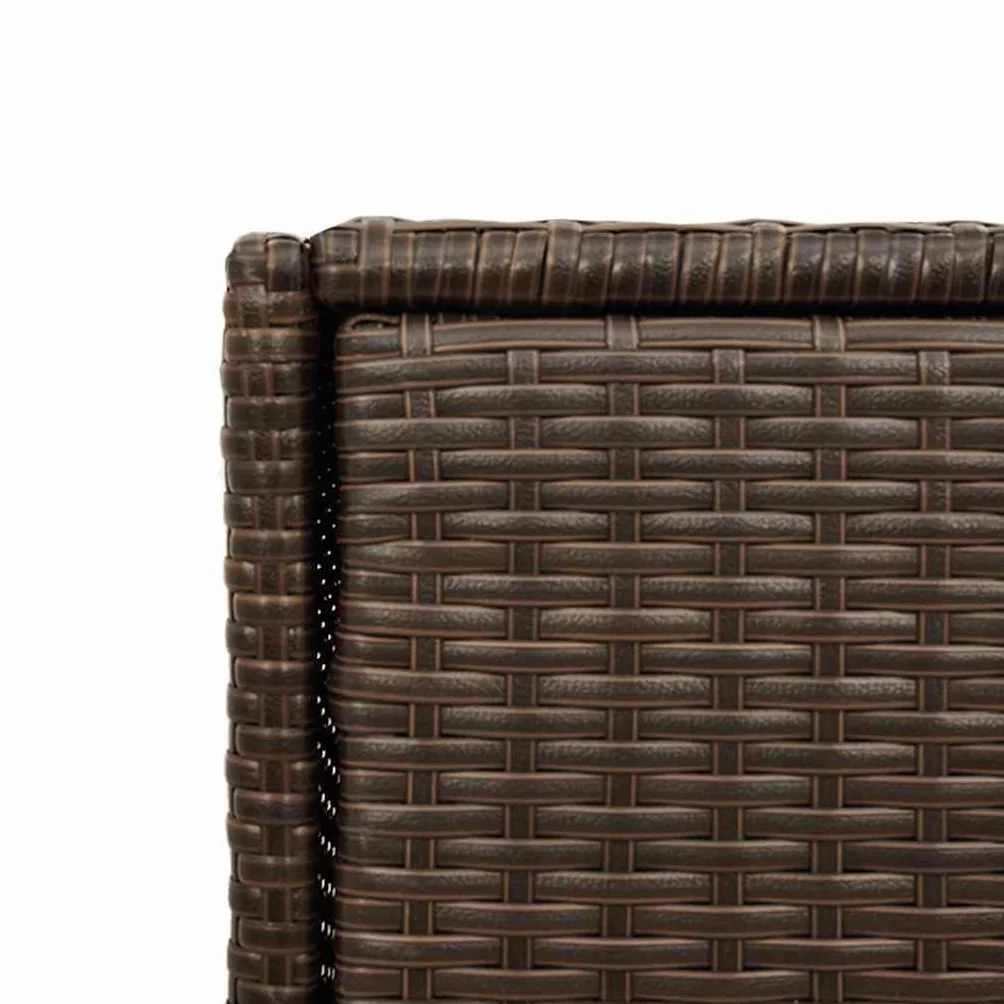 vidaXL Szafka ogrodowa polirattan brązowa 105x55x113 cm
