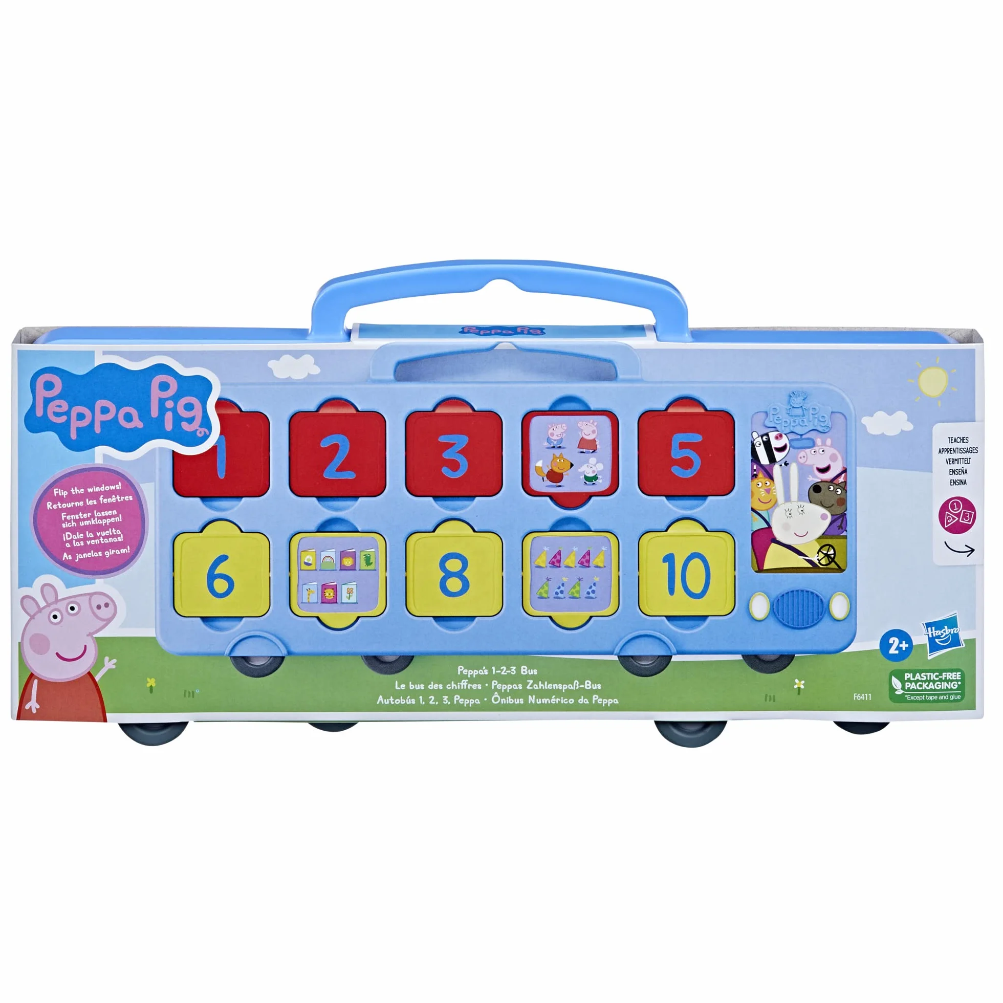 Peppa Pig Autobus liczb, zabawka do nauki liczb 1 do 10, dla dzieci