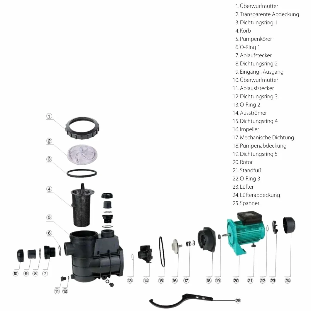 AquaOne Samozasysająca pompa basenowa HZS-200 200 W 5000 l/h