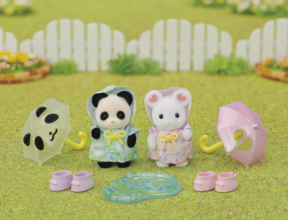 Sylvanian Families - 5748 Spacer z parasolkami Baby Duo - Figurki i akcesoria