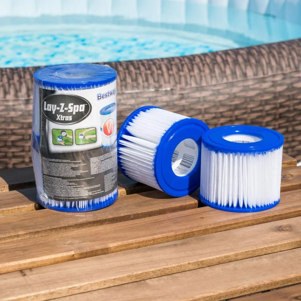 Bestway Flowclear wkład filtrujący do Lay-Z-Spa Miami Vegas Palm Springs Paryż Monako 3 x podwójne opakowanie