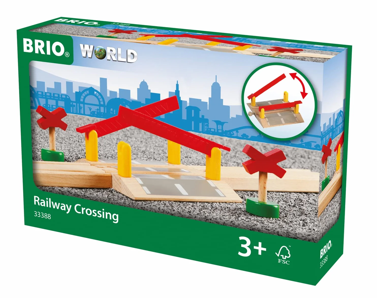 Brio 63338800 Przejazd Kolejowy (63338800) Bezpieczna Zabawka Dla Dzieci Powyżej 3 Lat